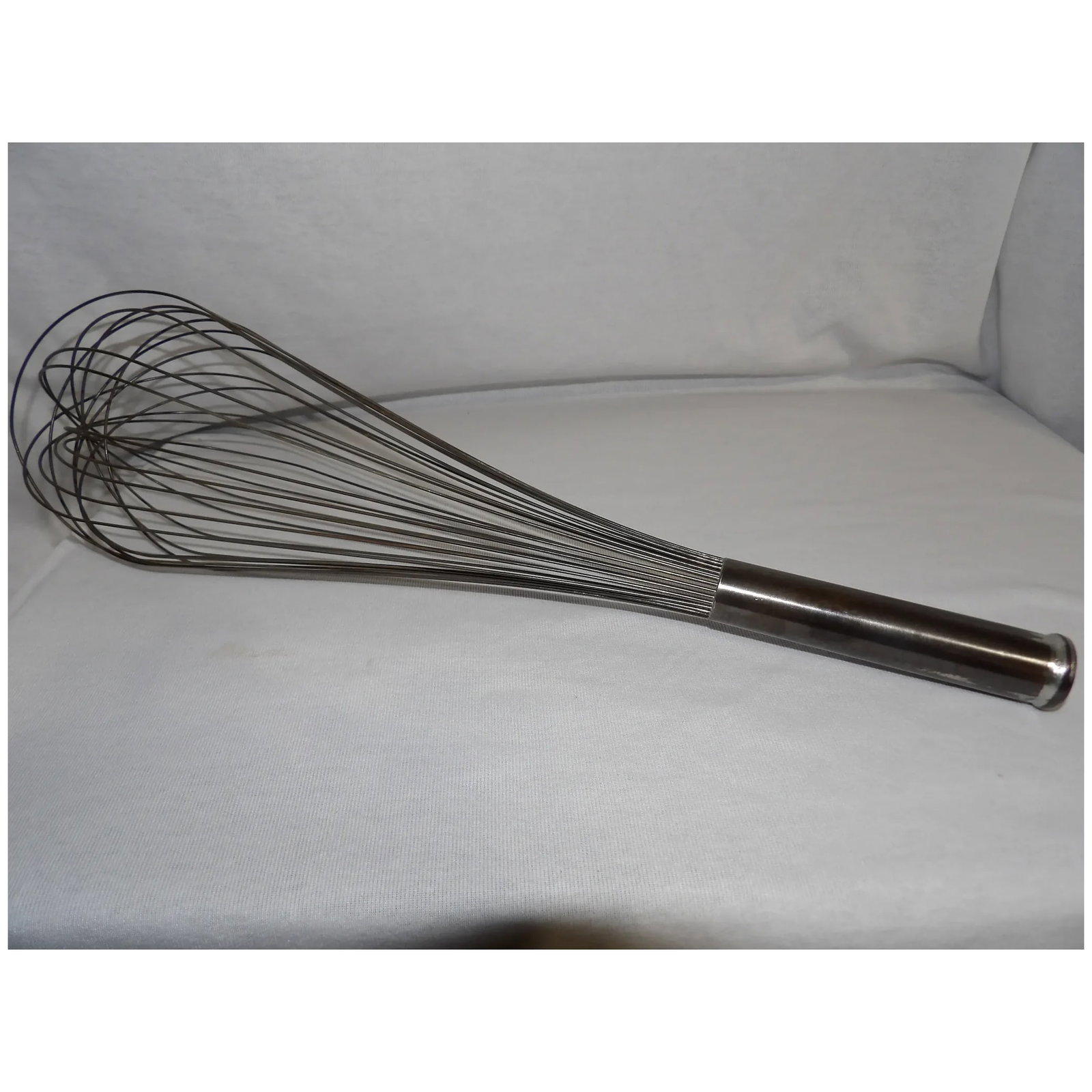Vintage Early 1900's 18"Commercial Metal Whisk - 2