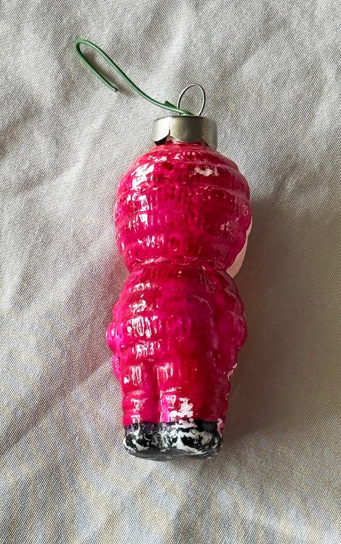 Antique Glass Blown Christmas Ornament Baby Girl - 2