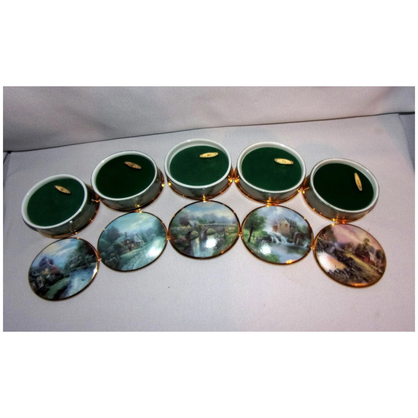Vintage Thomas Kinkade Lamplight Village Music Box Collection - 3