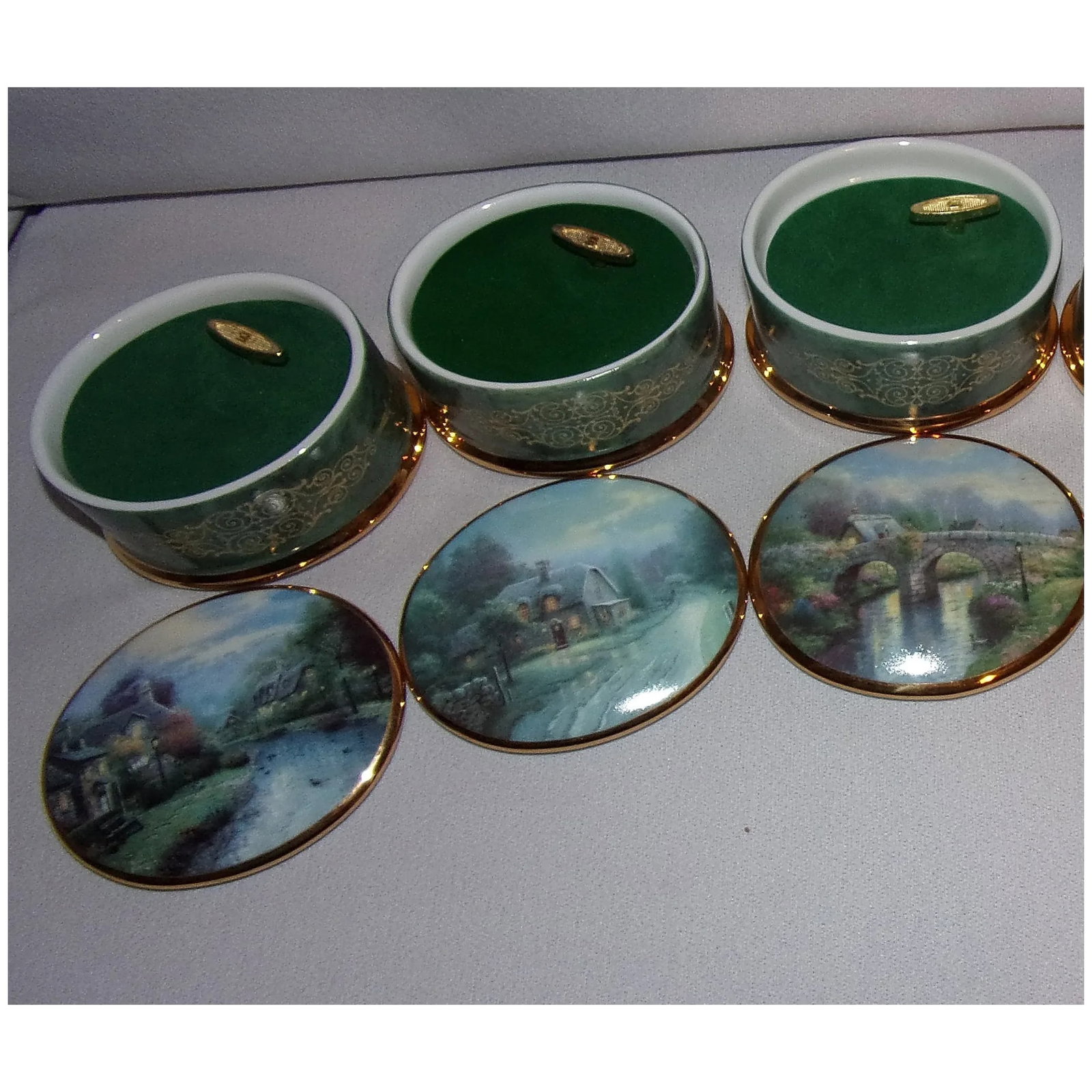 Vintage Thomas Kinkade Lamplight Village Music Box Collection - 4