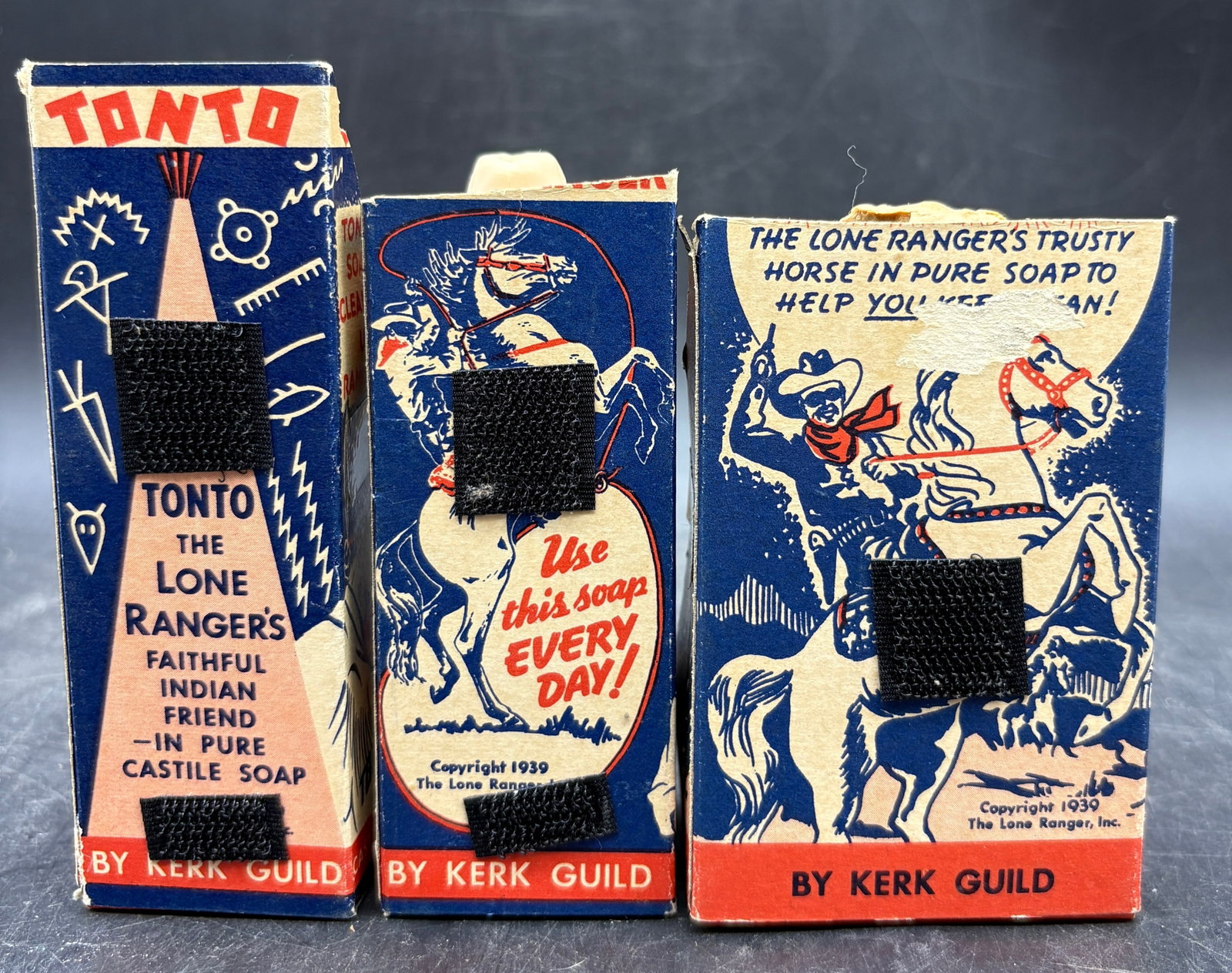 RARE LONE RANGER, TONTO & SILVER VINTAGE SOAPS IN ORIGINAL BOXES 1930'S 1940'S - 7