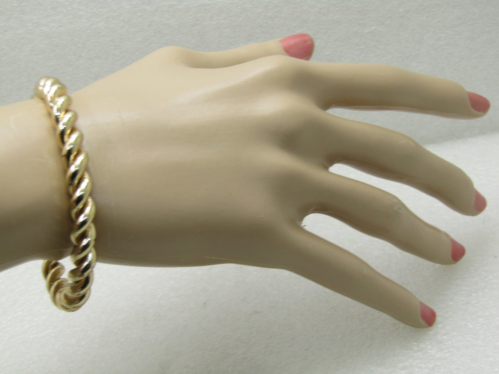 Vintage Gold Tone Twisted Cuff Bracelet, 6", 1960's-1980's - 5