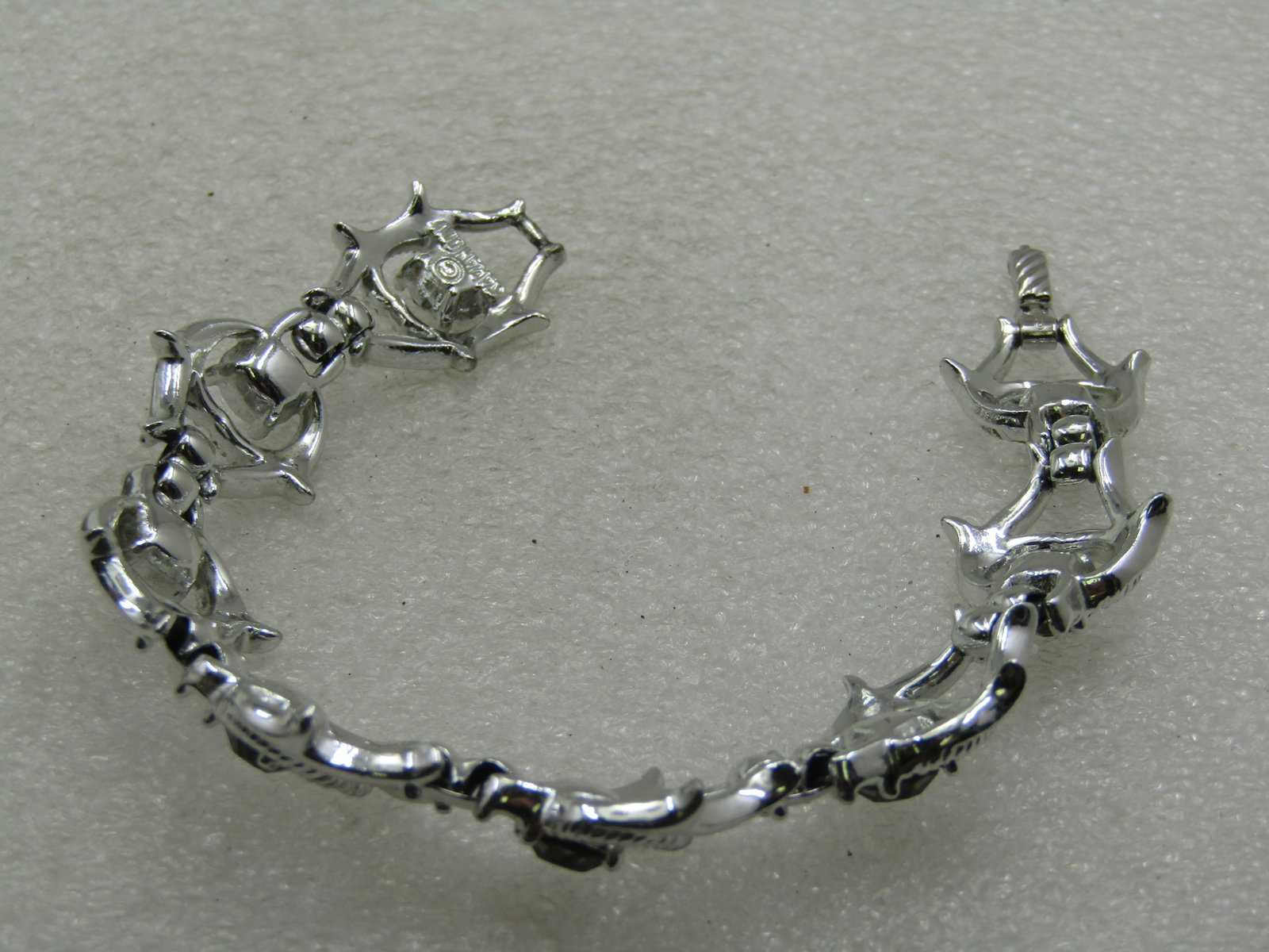 Vintage Silver Tone Rhinestone Sarah Coventry Bracelet, 7" - 7