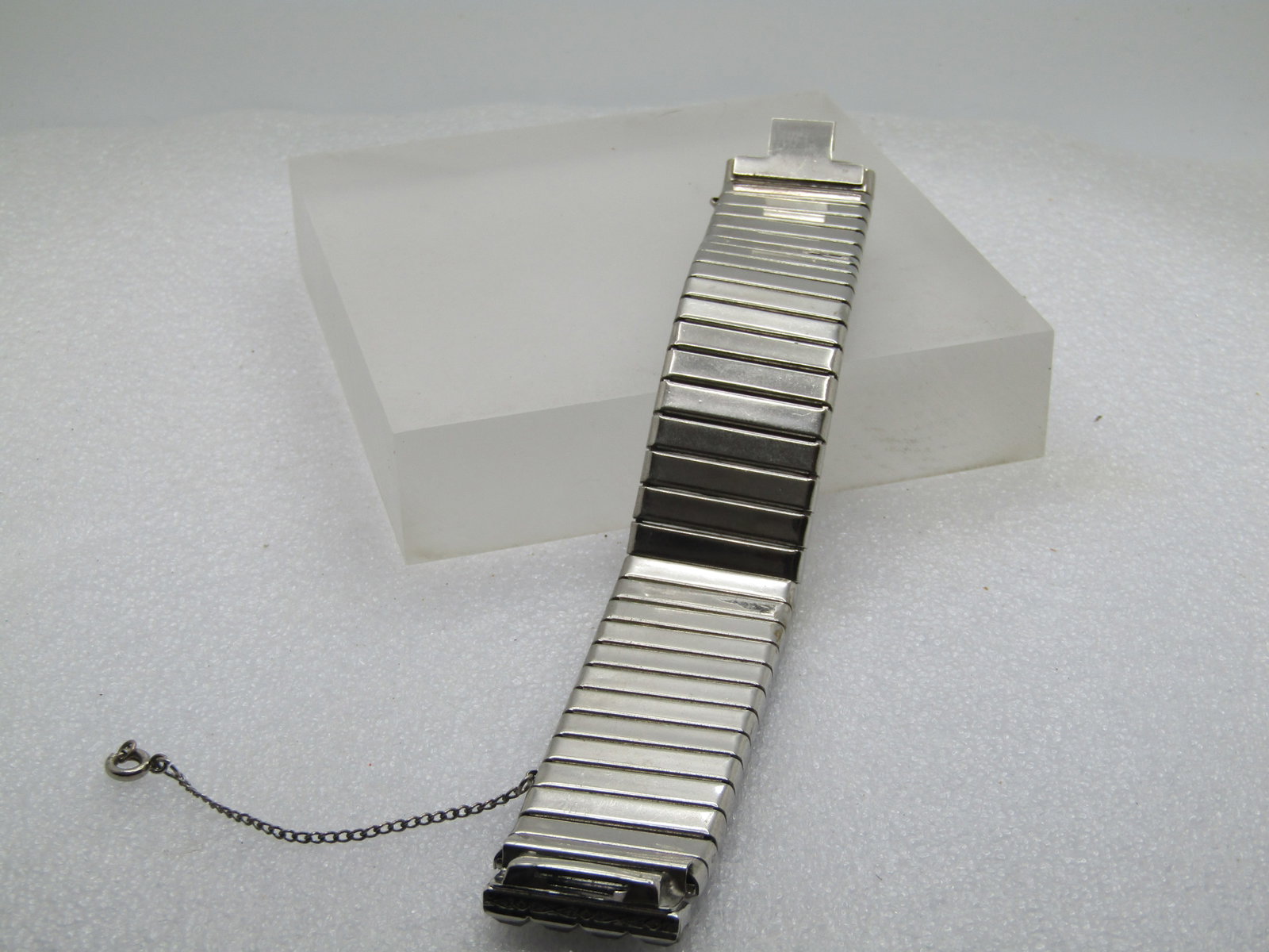 Vintage 7 Row Rhinestone wide Bracelet, 7", 1950's- 1960's - 7