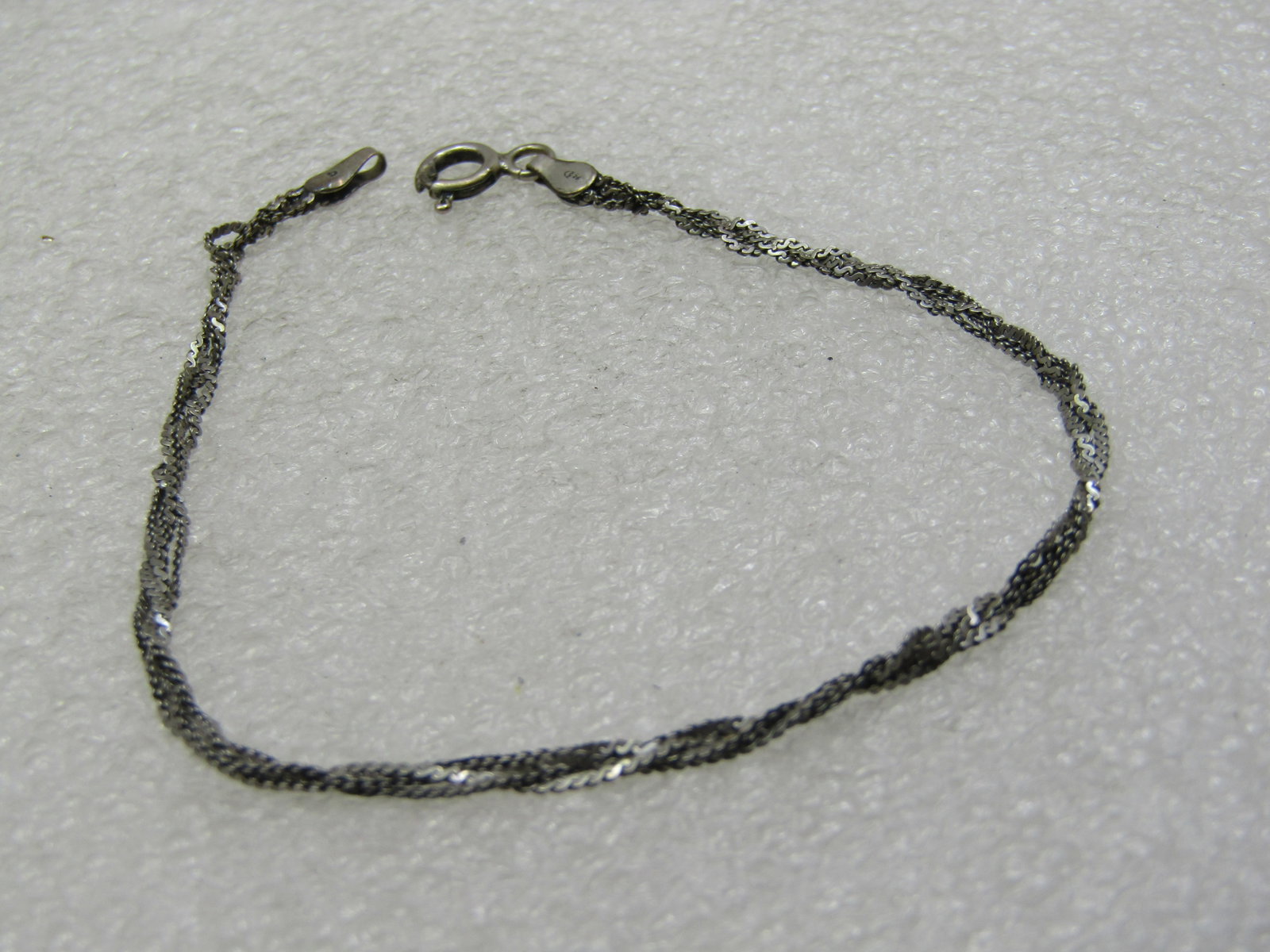 Vintage Sterling Silver Braided Bracelet, 7" - 2