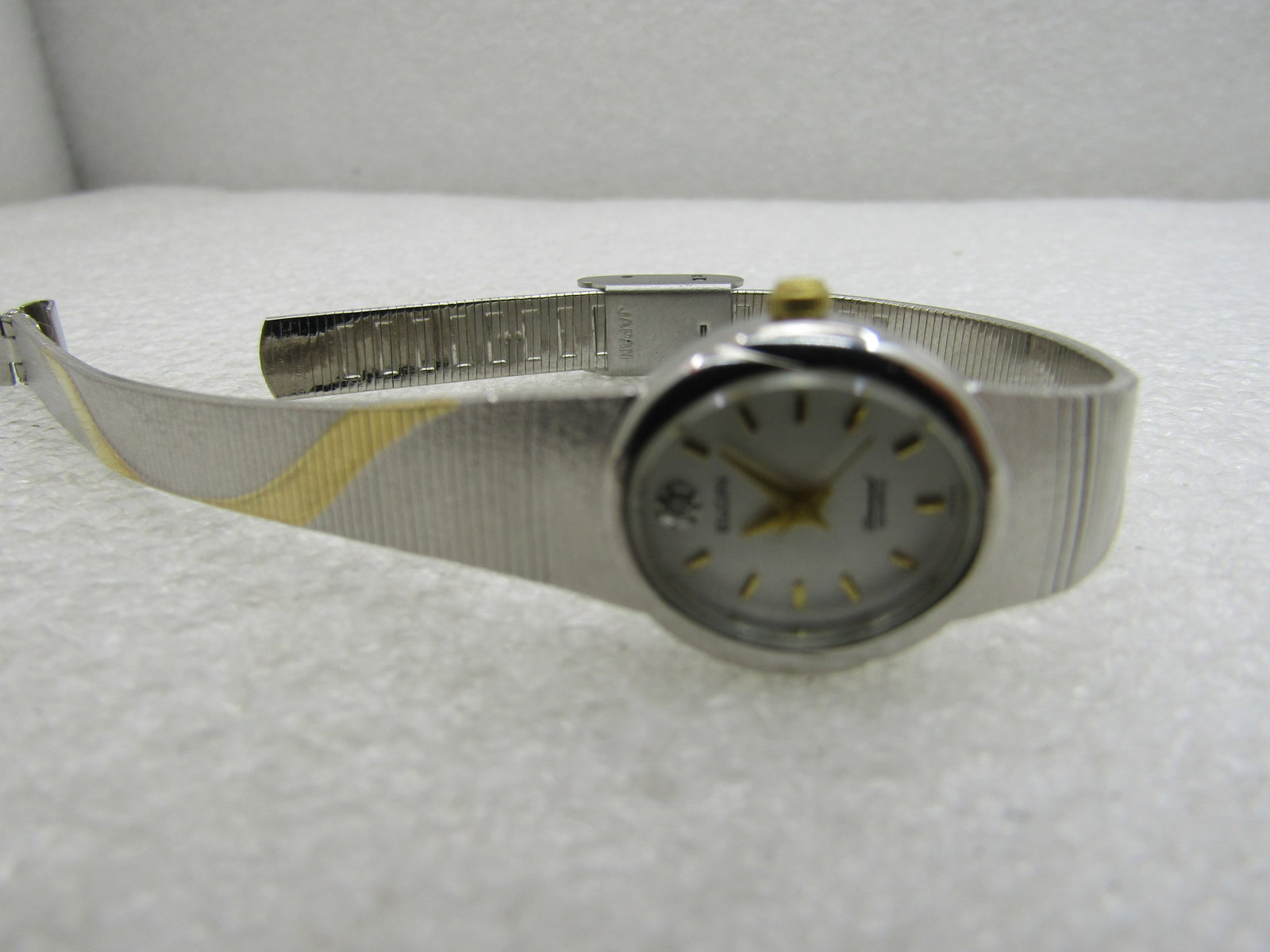Vintage Lady's Elgin Diamond Quartz Watch, Two-Tone Bracelet Band - 2