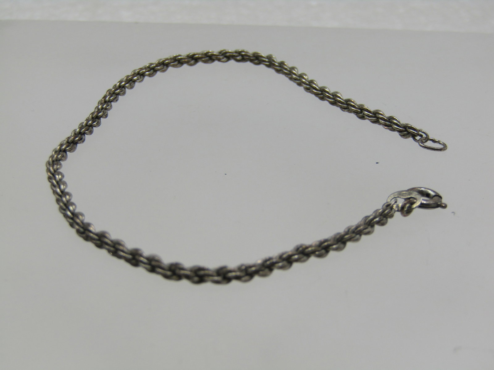Vintage Sterling Twisted Rope Bracelet, 7" , 2.5mm, Unisex - 2