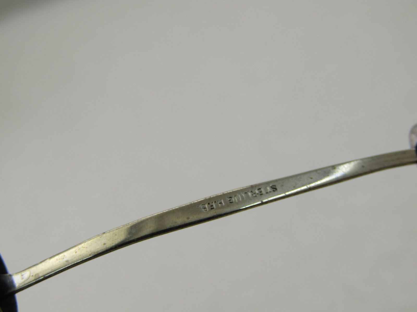 Vintage H.F.B. Sterling Engraved Bangle Bracelet, 9mm, 7.75", Slides Open - 7