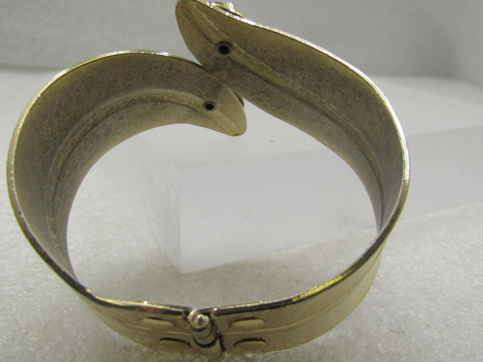 Vintage Hinged Cuff Goldstone Bracelet, 6.75", 1960's-1970's - 5