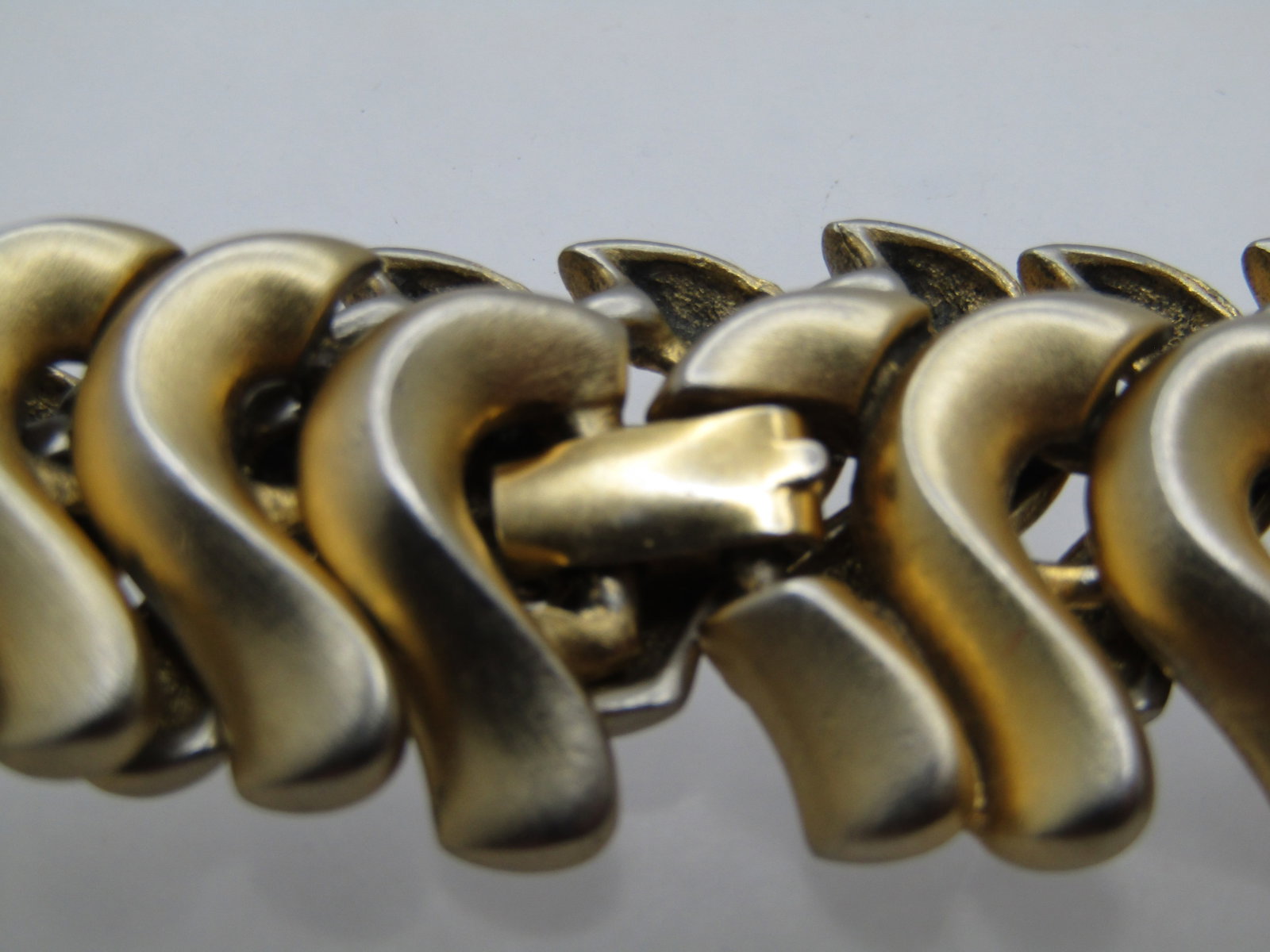 Vintage Curved Link Bracelet, 1960's-1970's, 8" - 7