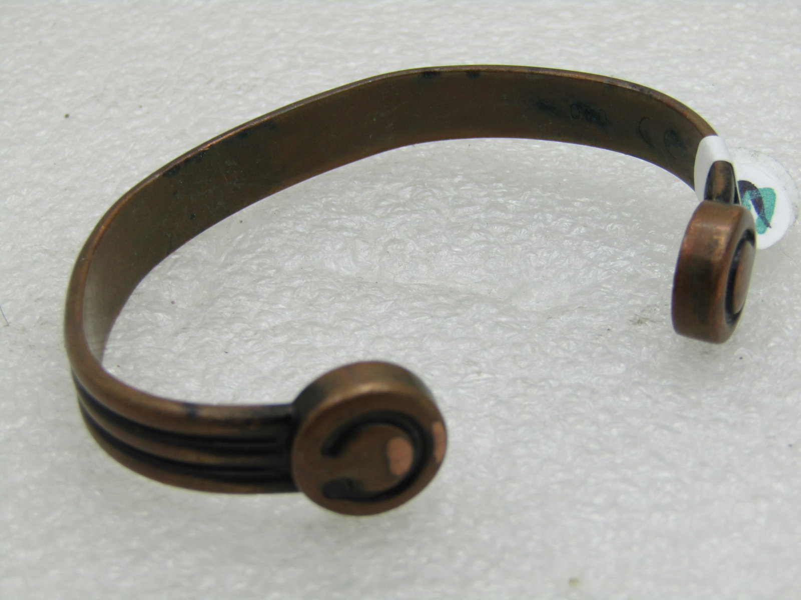 Vintage Magnetic Copper Cuff Bracelet 5.5" Inside - 2
