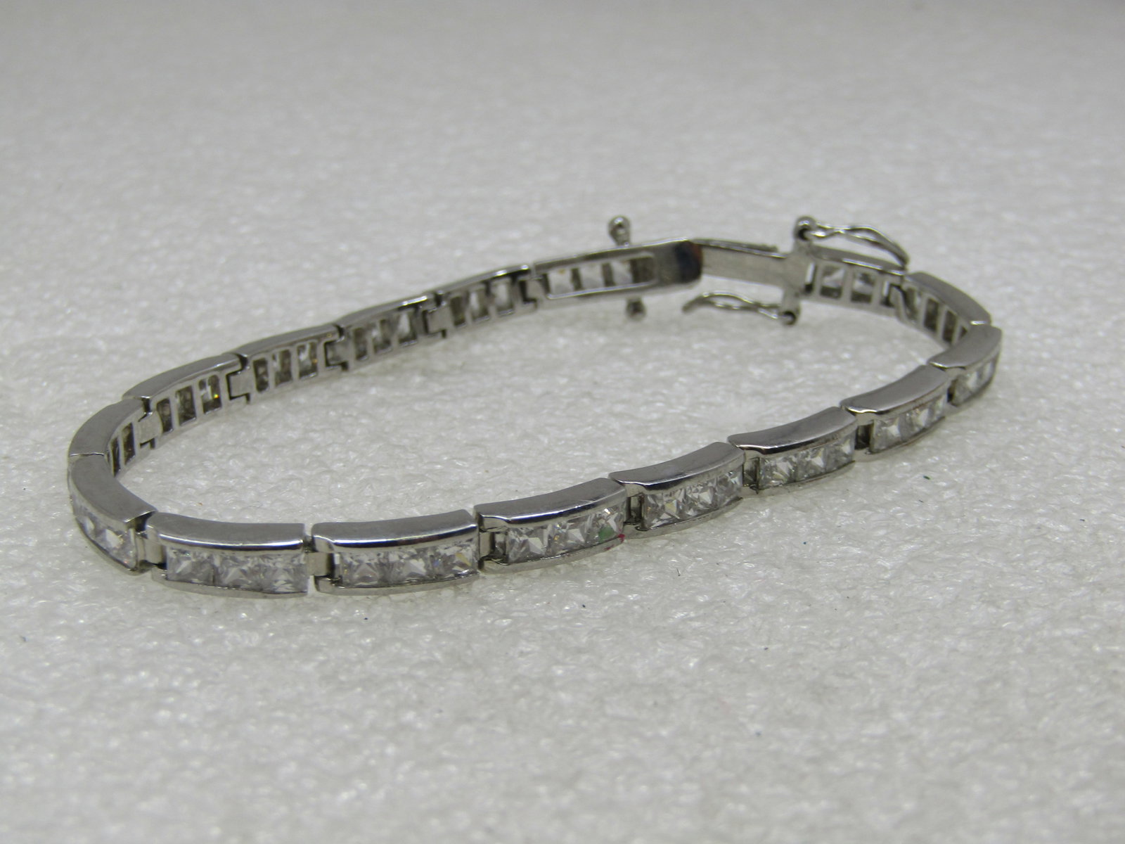 Silver/Rhodium Plated CZ Tennis Bracelet, 7", 4.5mm wide - 2