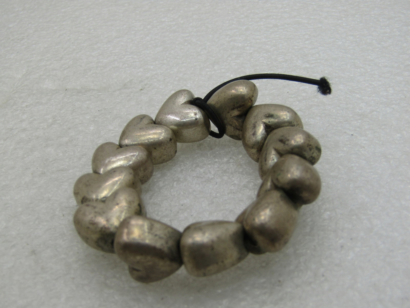 Chunky Rustic Beaded Stretch Bracelet, 6" NL - 2
