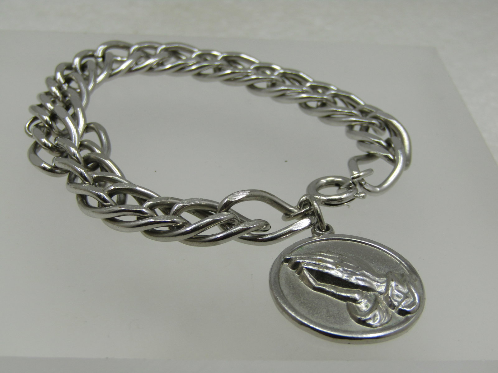 Vintage Serenity Prayer Charm Bracelet, 9.5mm, 7.25" - 2