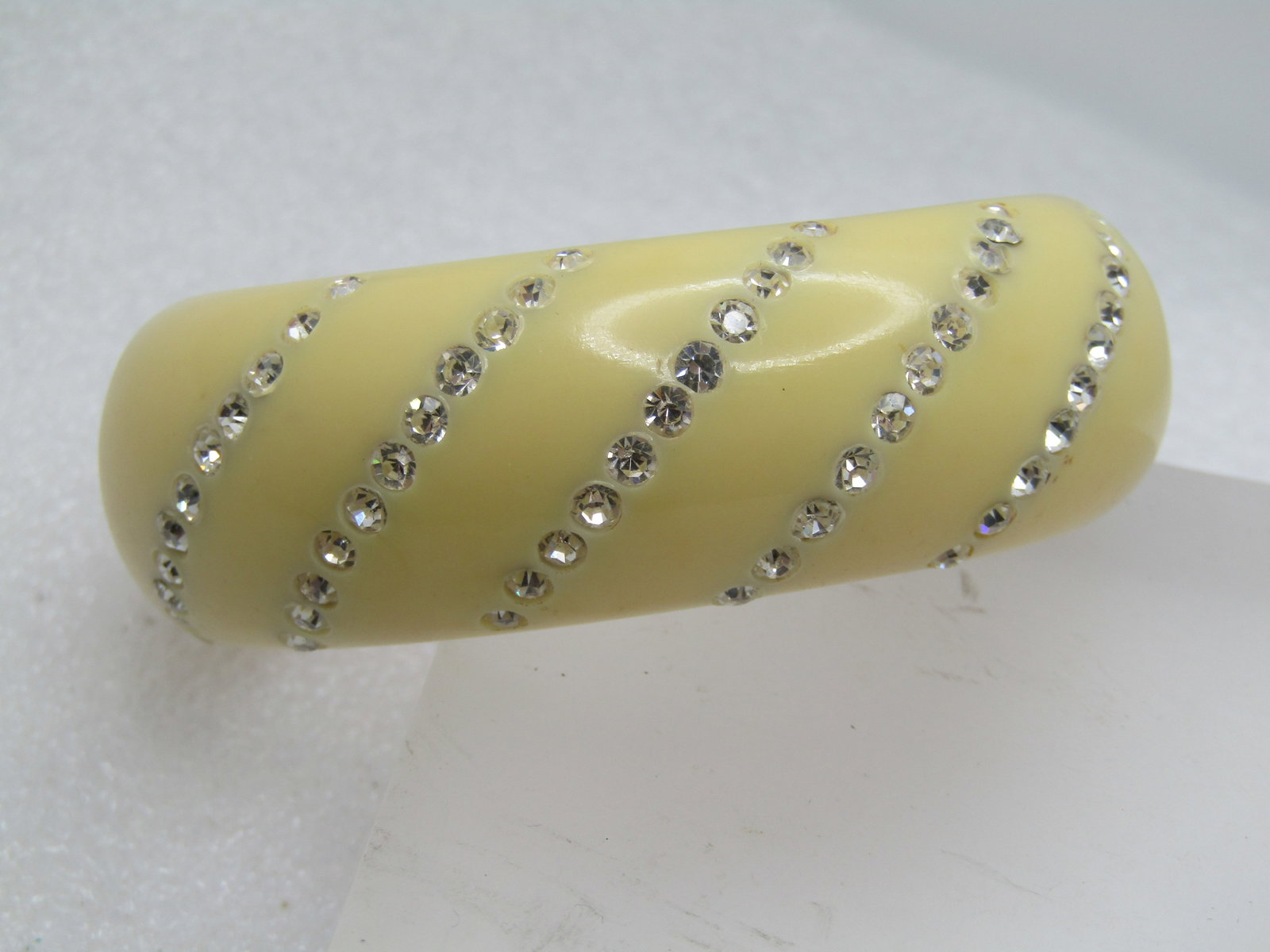 Vintage Thermoset Rhinestone Clamper Bracelet, 6.5", 1950's-1960's - 2