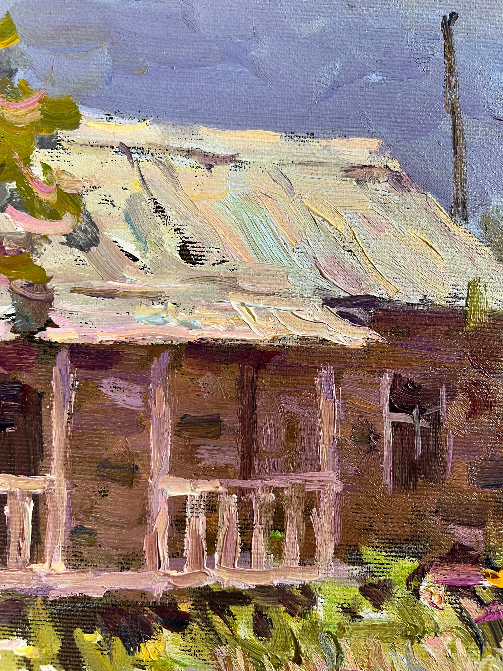 Oil painting rural panorama Sergey Ivanovich Animov - 7