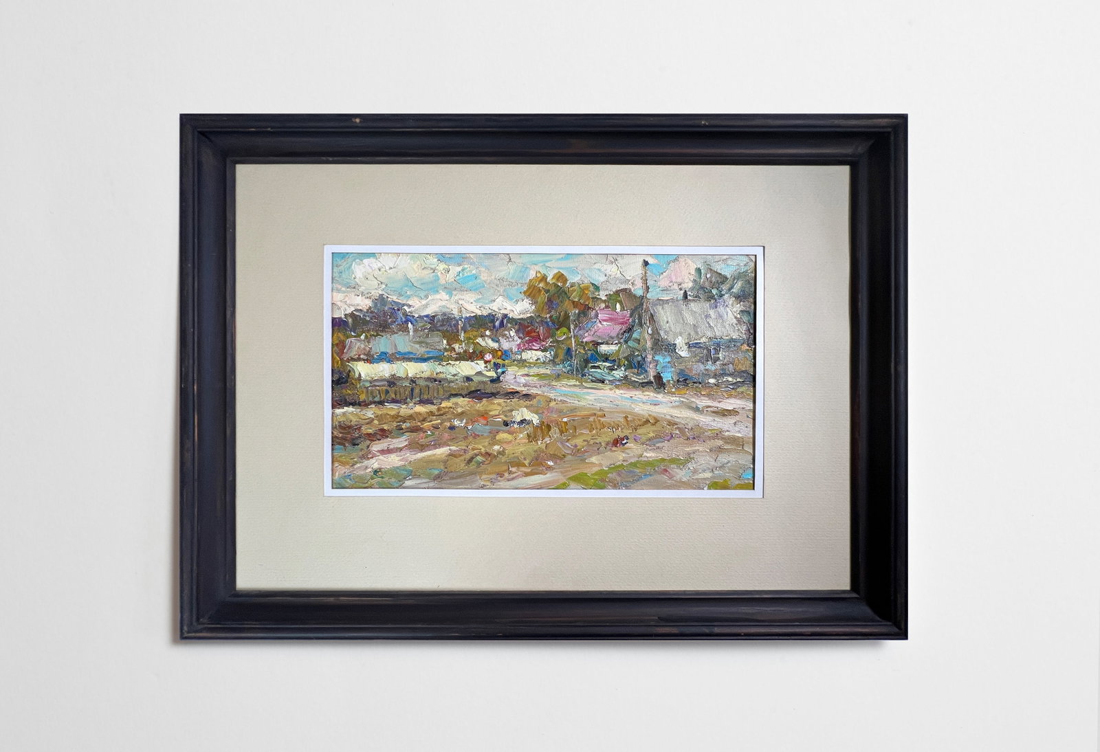 Oil painting village street Sergey Ivanovich Animov - 2