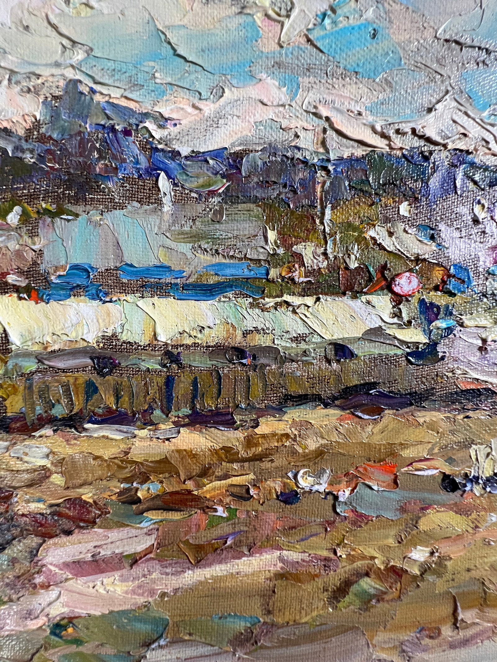 Oil painting village street Sergey Ivanovich Animov - 5