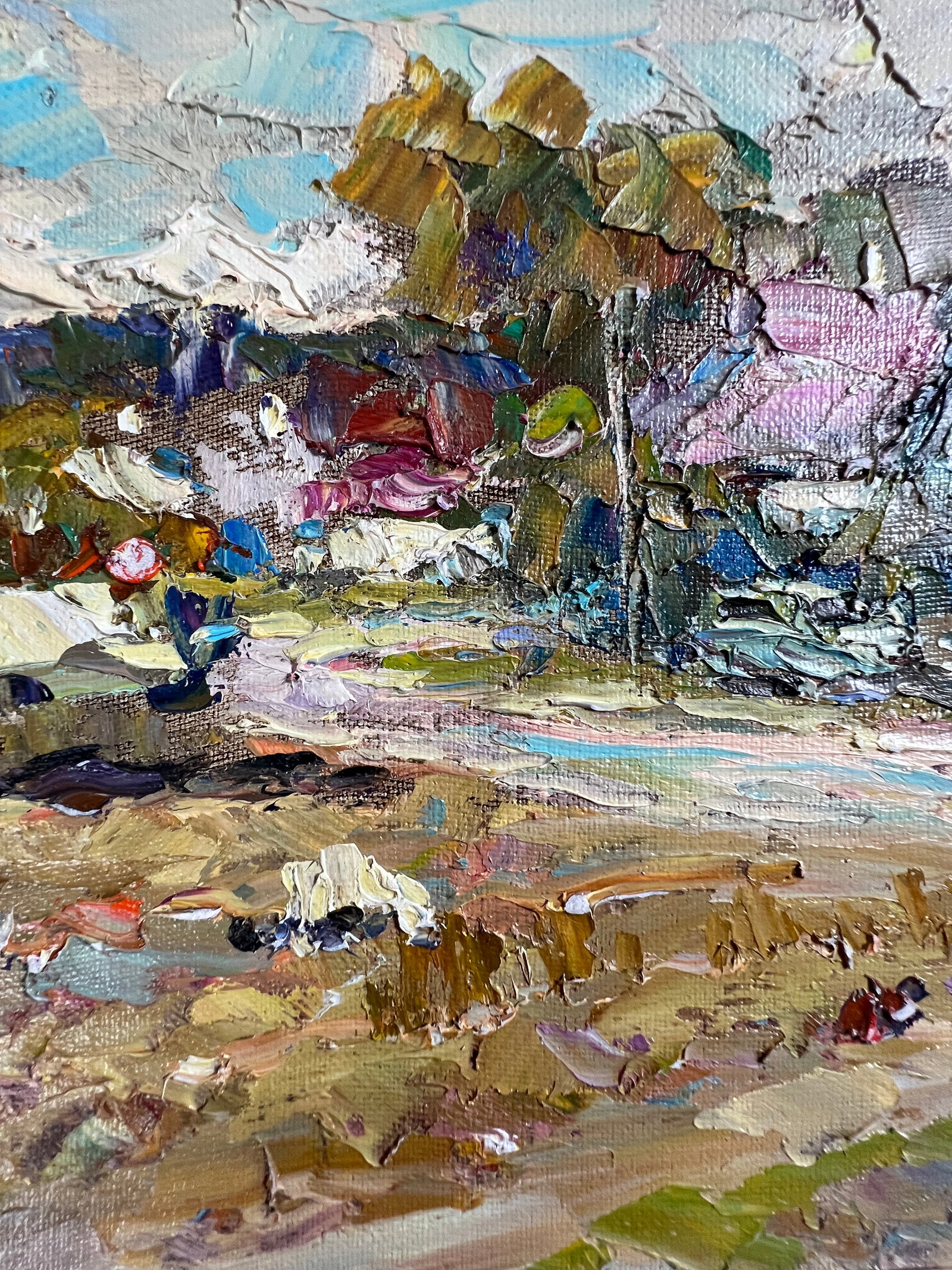 Oil painting village street Sergey Ivanovich Animov - 9