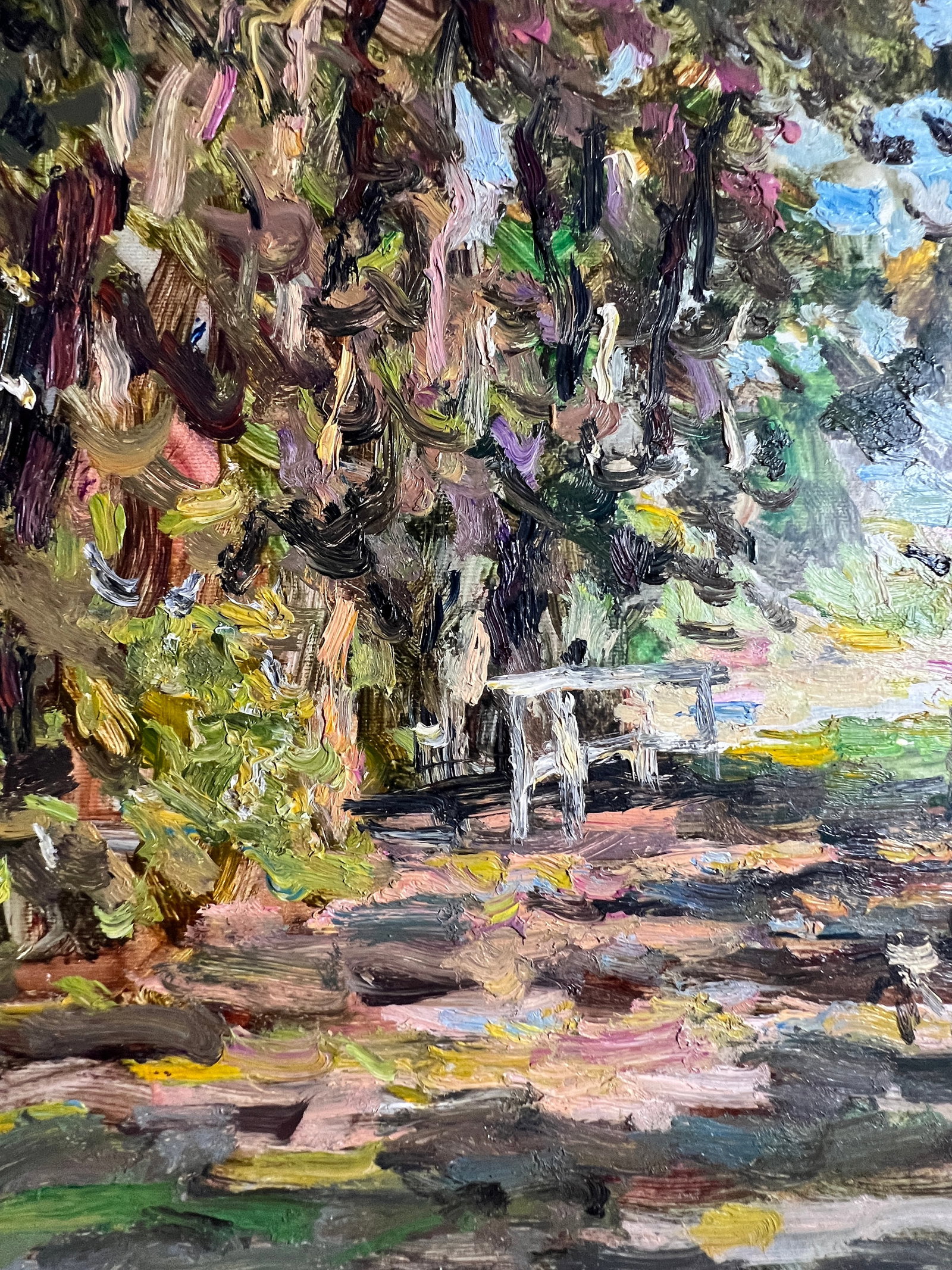 Oil painting road in the park Sergey Ivanovich Animov - 3