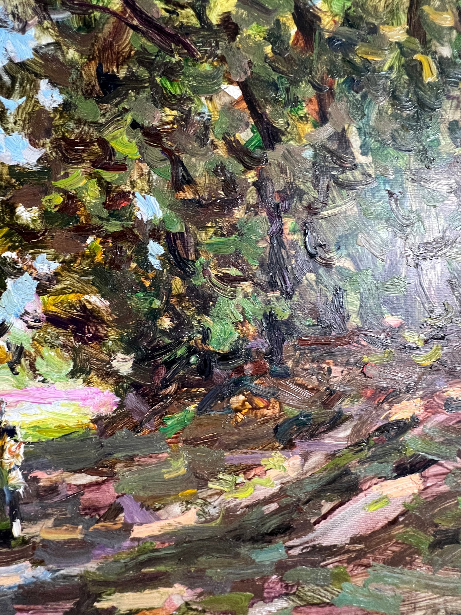 Oil painting road in the park Sergey Ivanovich Animov - 7
