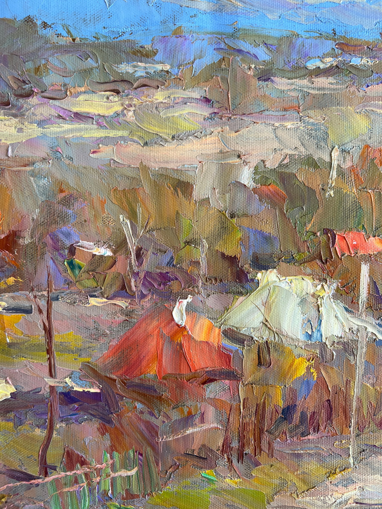 Oil painting village panorama Sergey Ivanovich Animov - 4