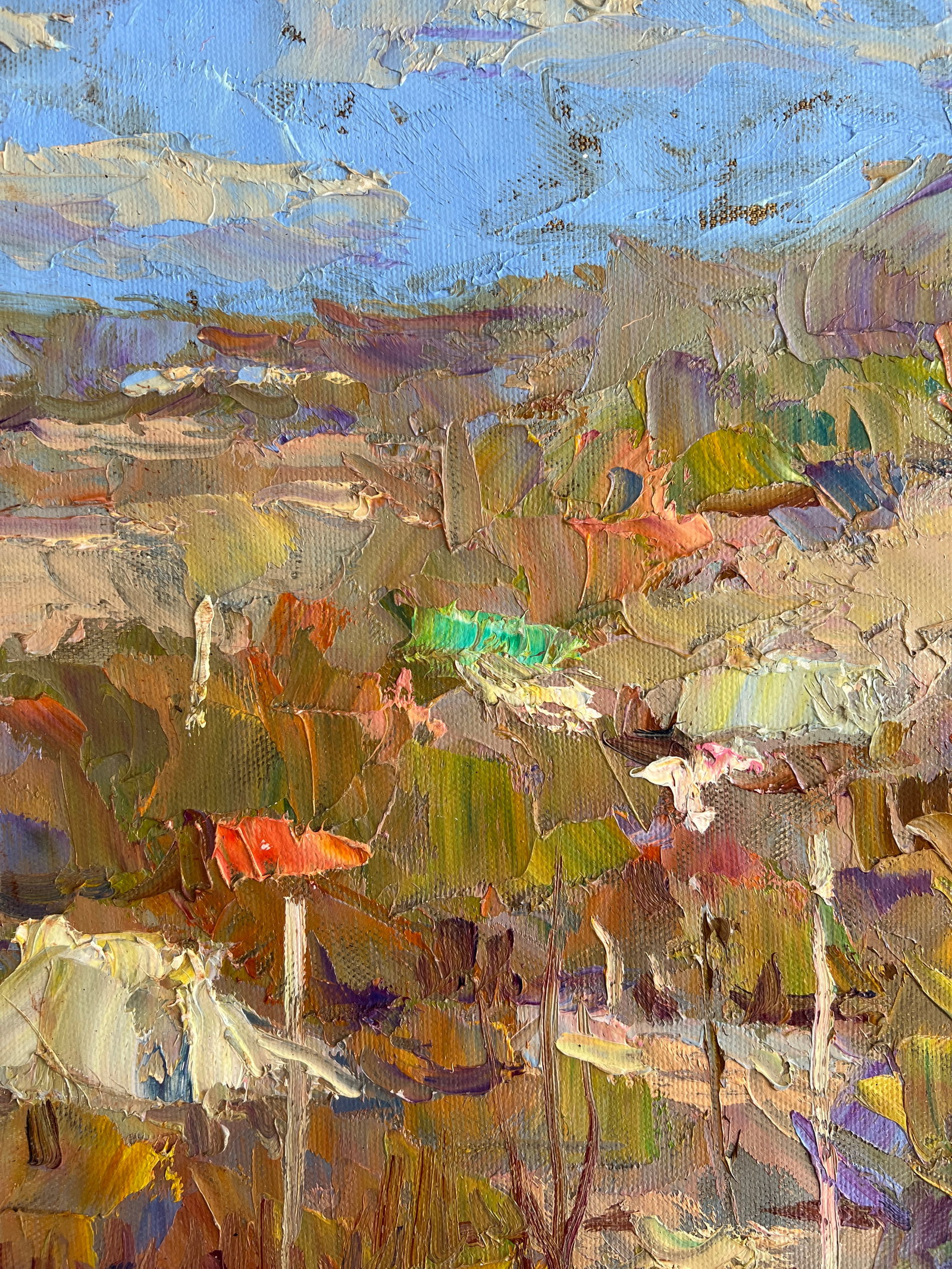 Oil painting village panorama Sergey Ivanovich Animov - 5