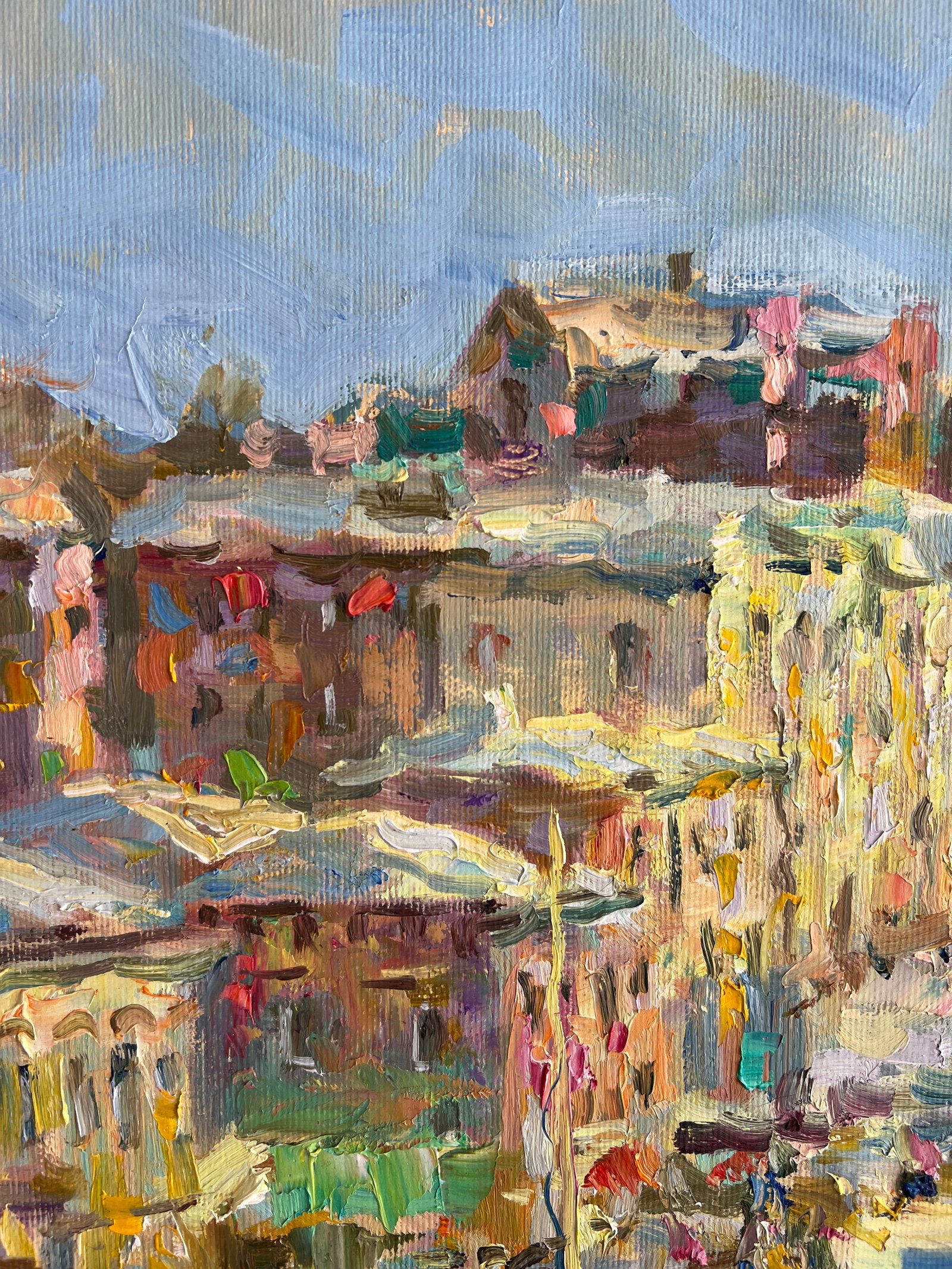 Oil painting Winter city Sergey Ivanovich Animov - 2