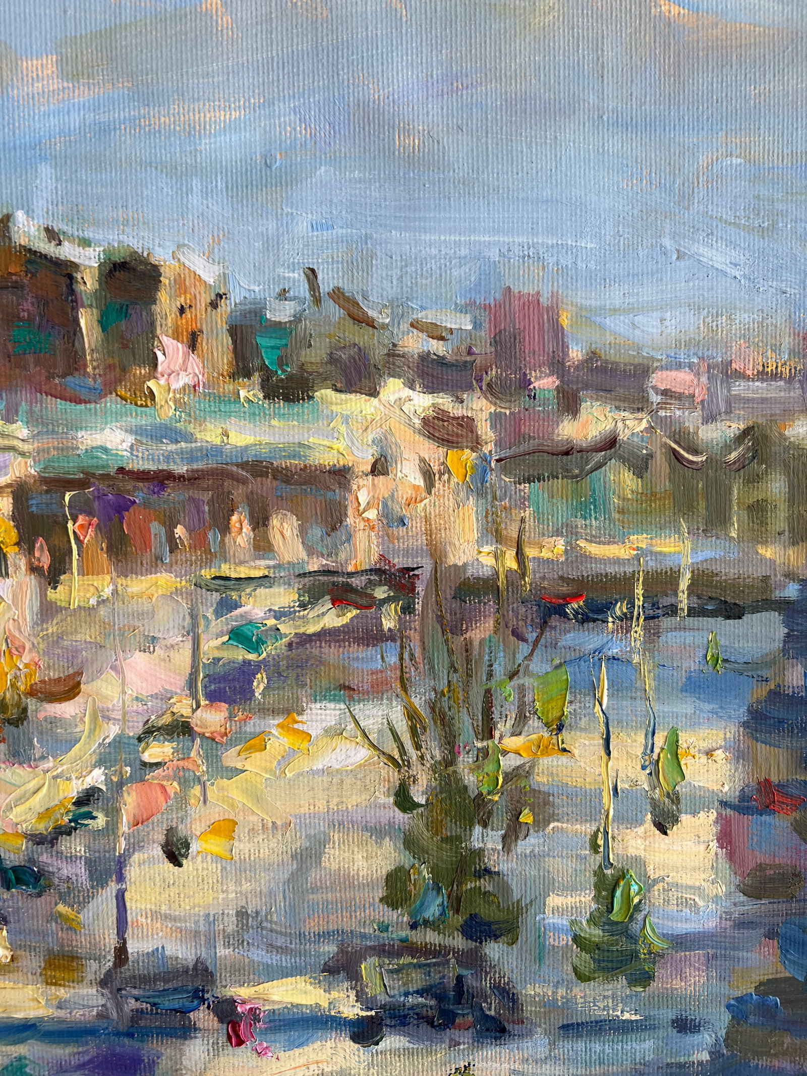 Oil painting Winter city Sergey Ivanovich Animov - 7