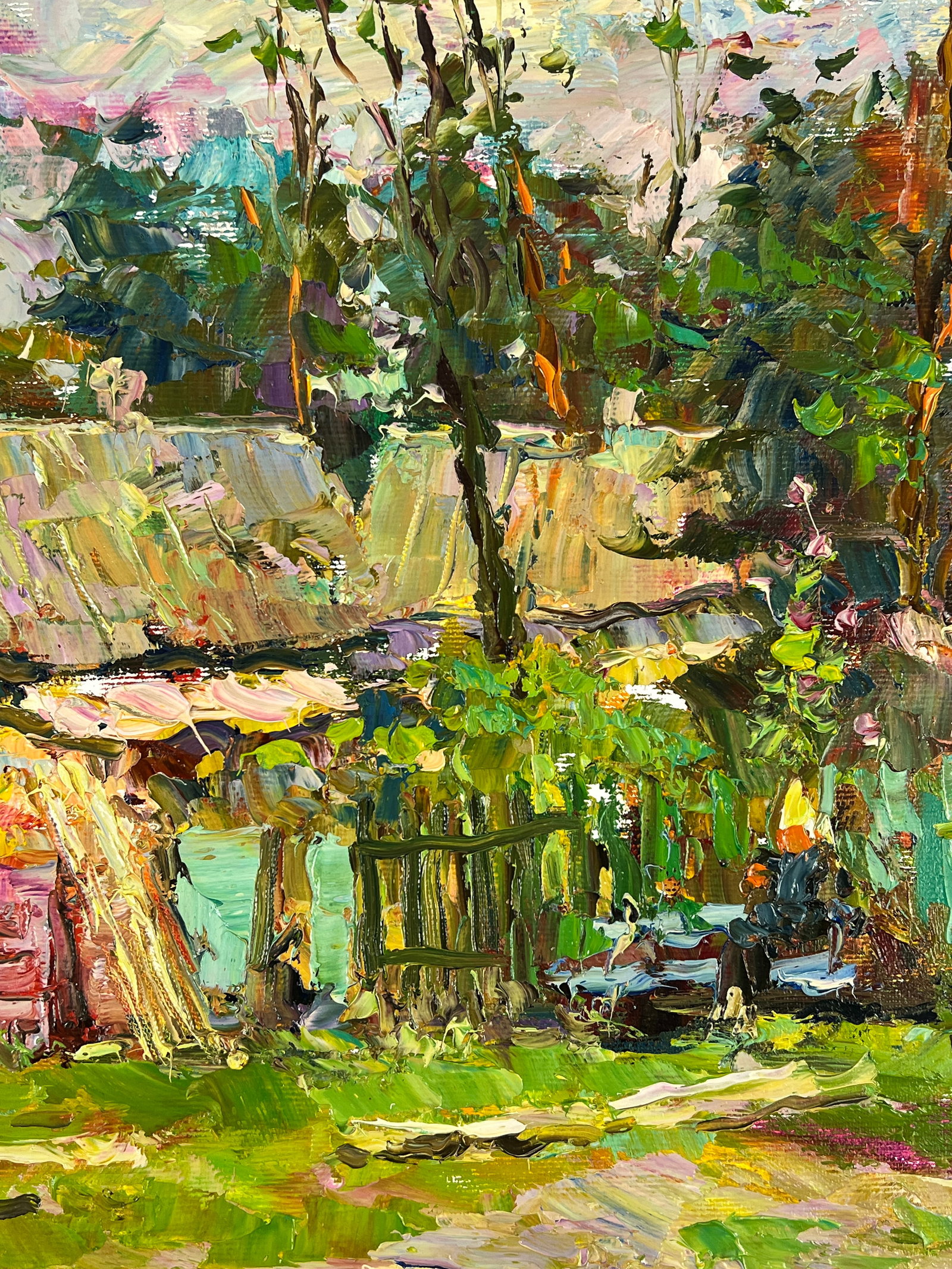 Oil painting The fence Sergey Ivanovich Animov - 7