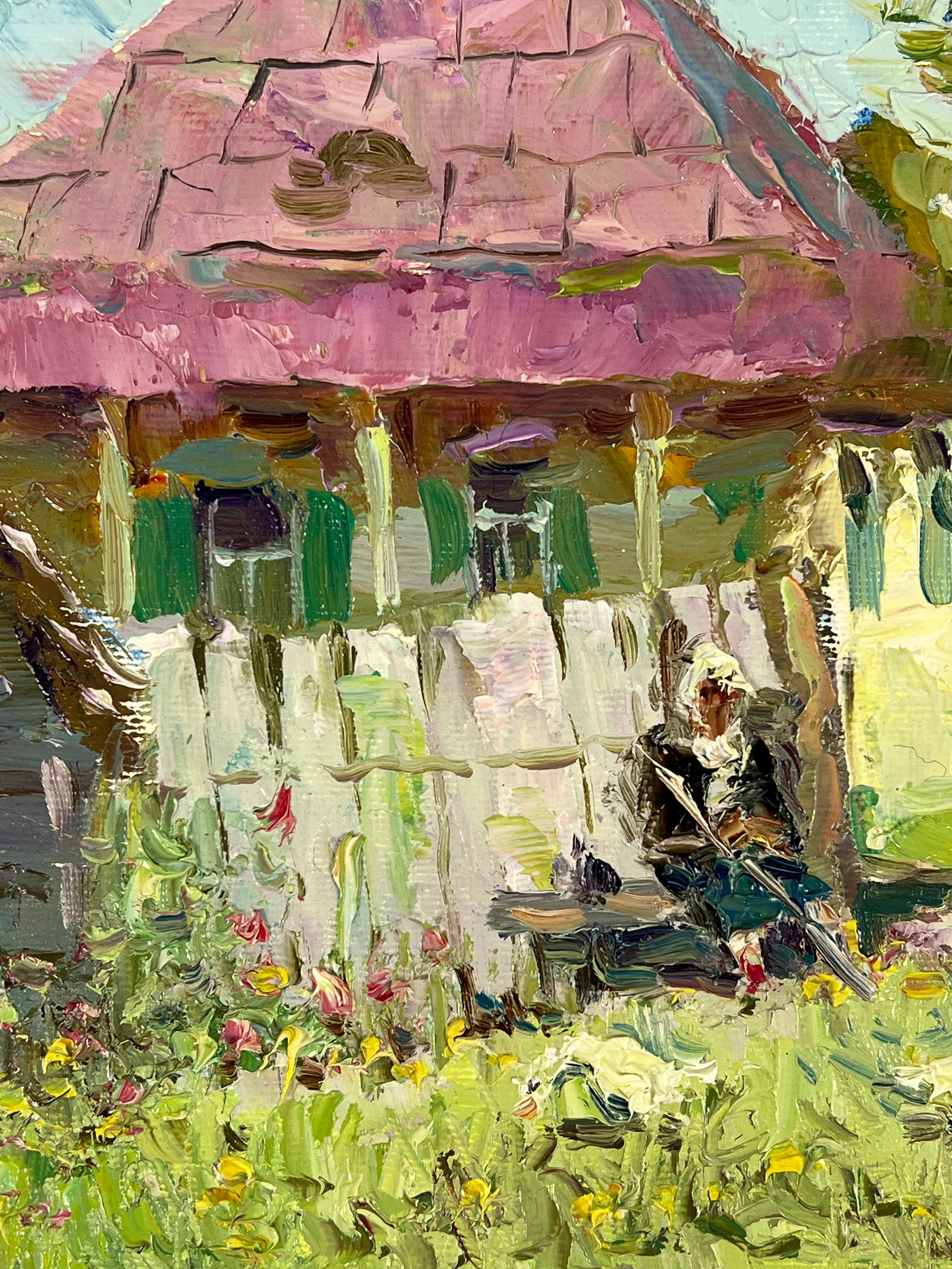Oil painting rural routine Sergey Ivanovich Animov - 4