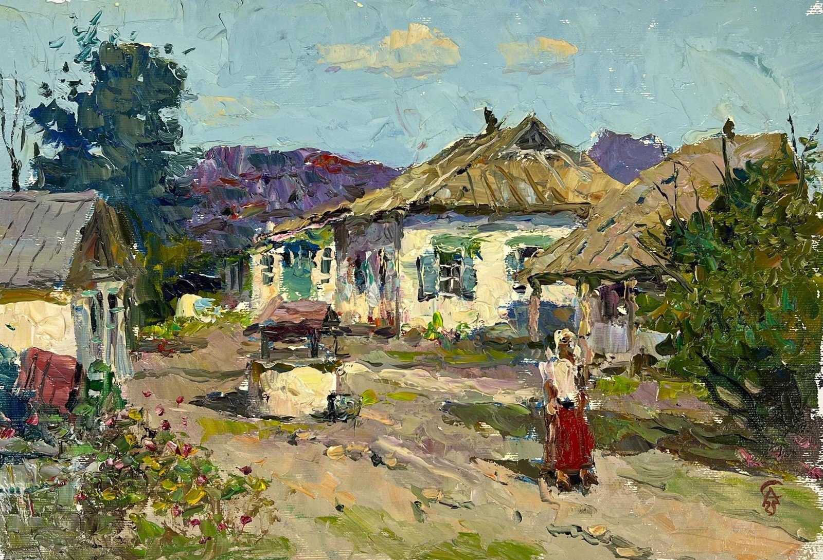 Oil painting big family Sergey Ivanovich Animov: Title : Oil painting big family Sergey Ivanovich Animov Description: 420DDD Painter: Sergey Ivanovich Animov Size: 26x38.5 cm/ 10.23x15.23 inches Components: canvas, oil Original painting from our col