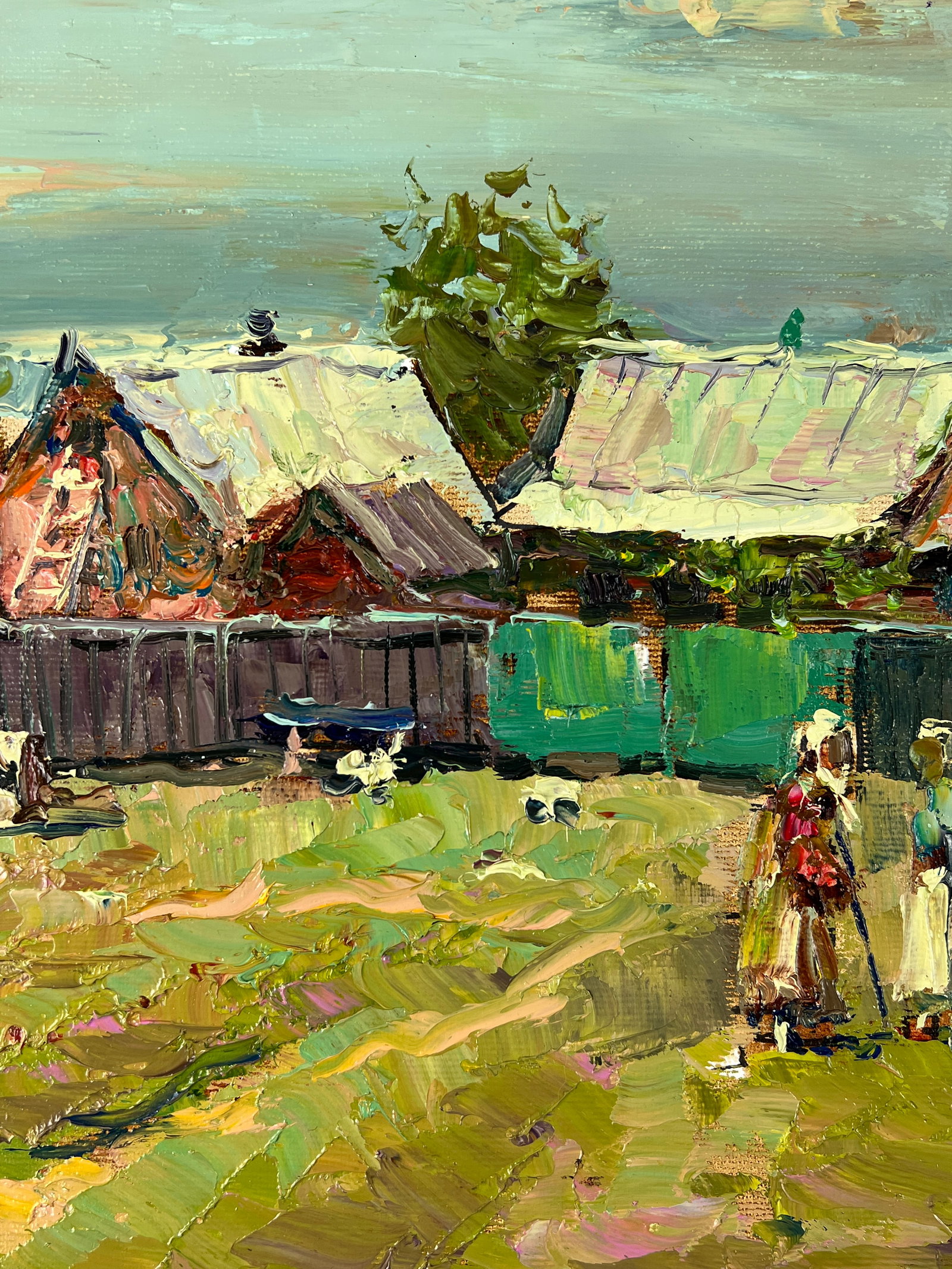 Oil painting Yard Sergey Ivanovich Animov - 4