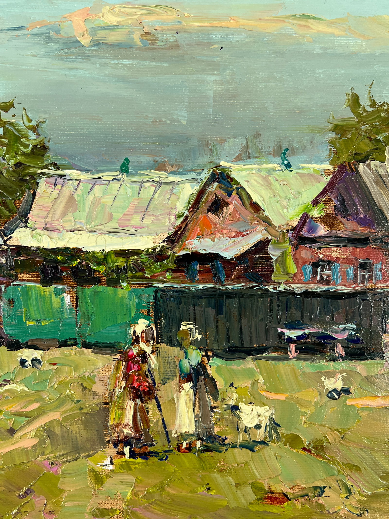 Oil painting Yard Sergey Ivanovich Animov - 7