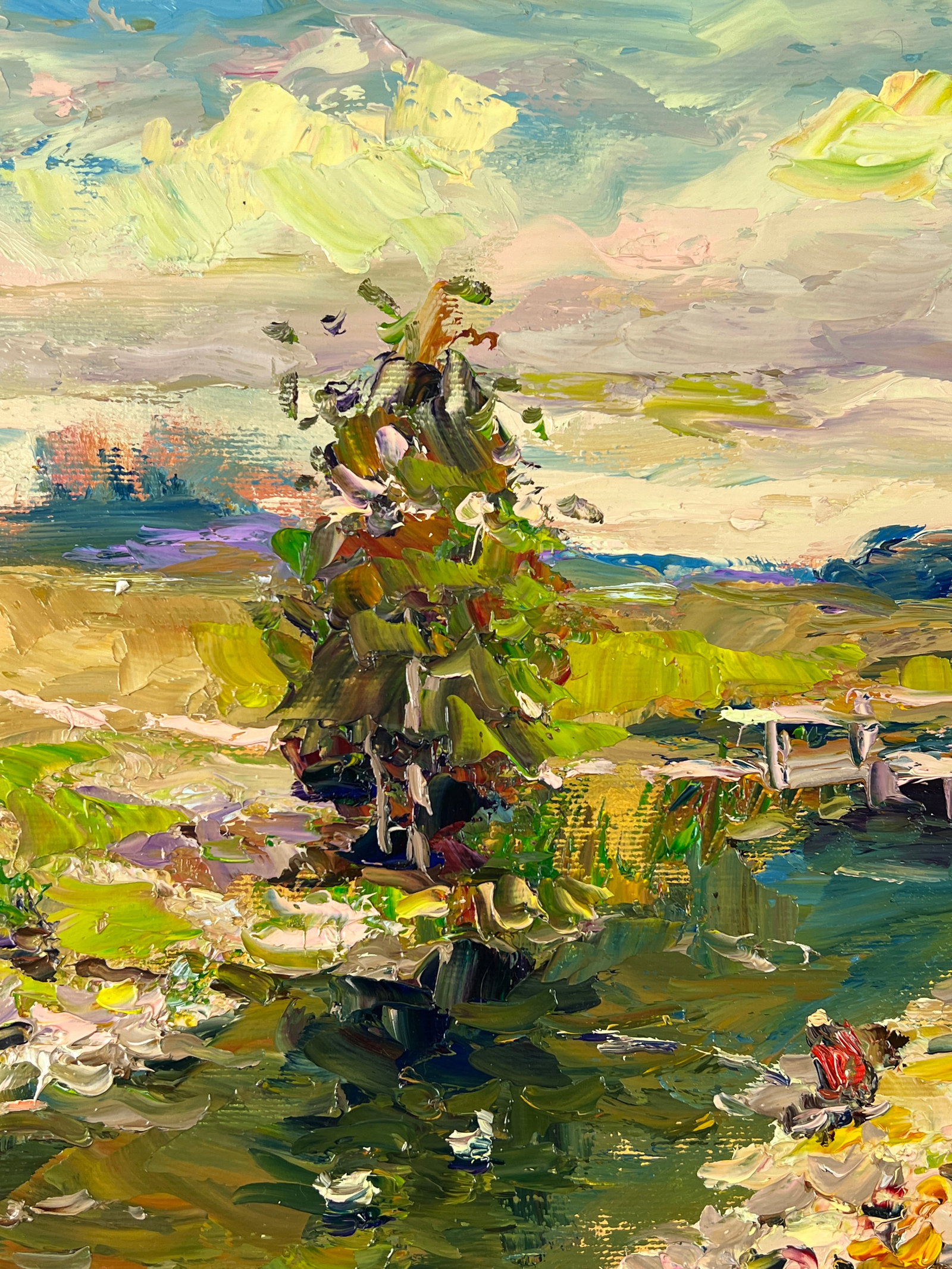 Oil painting Rural bridge Sergey Ivanovich Animov - 3