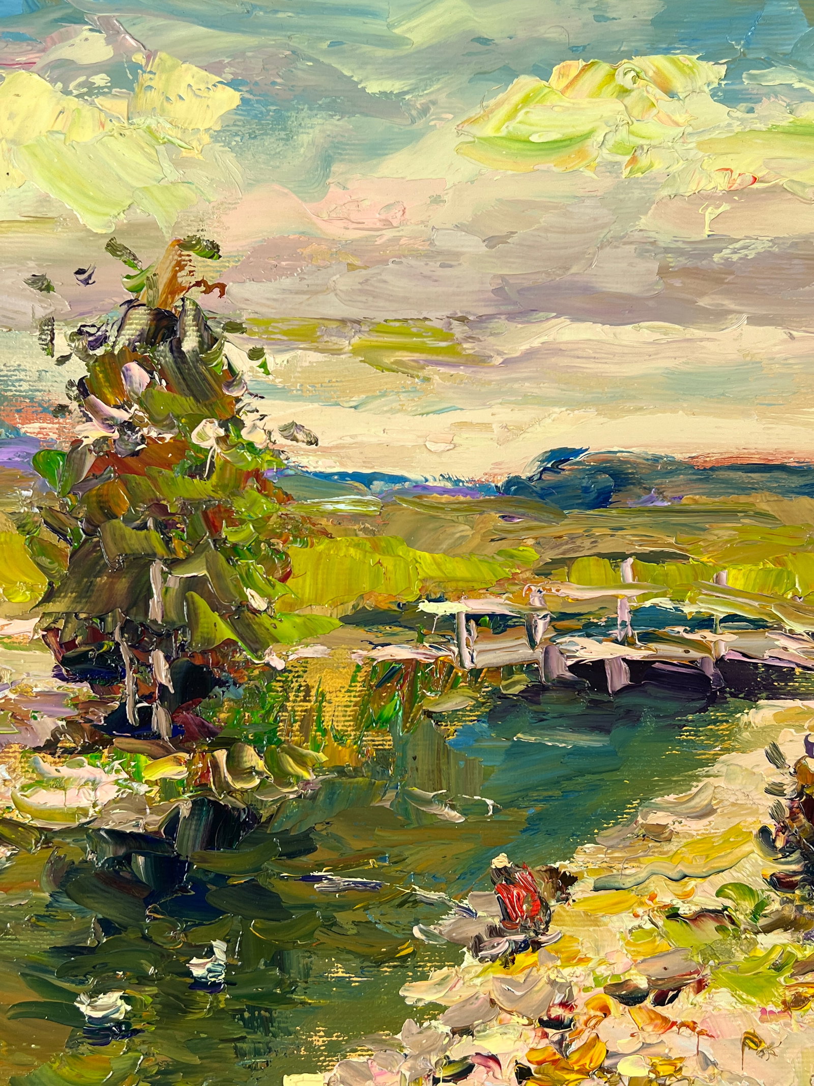 Oil painting Rural bridge Sergey Ivanovich Animov - 4