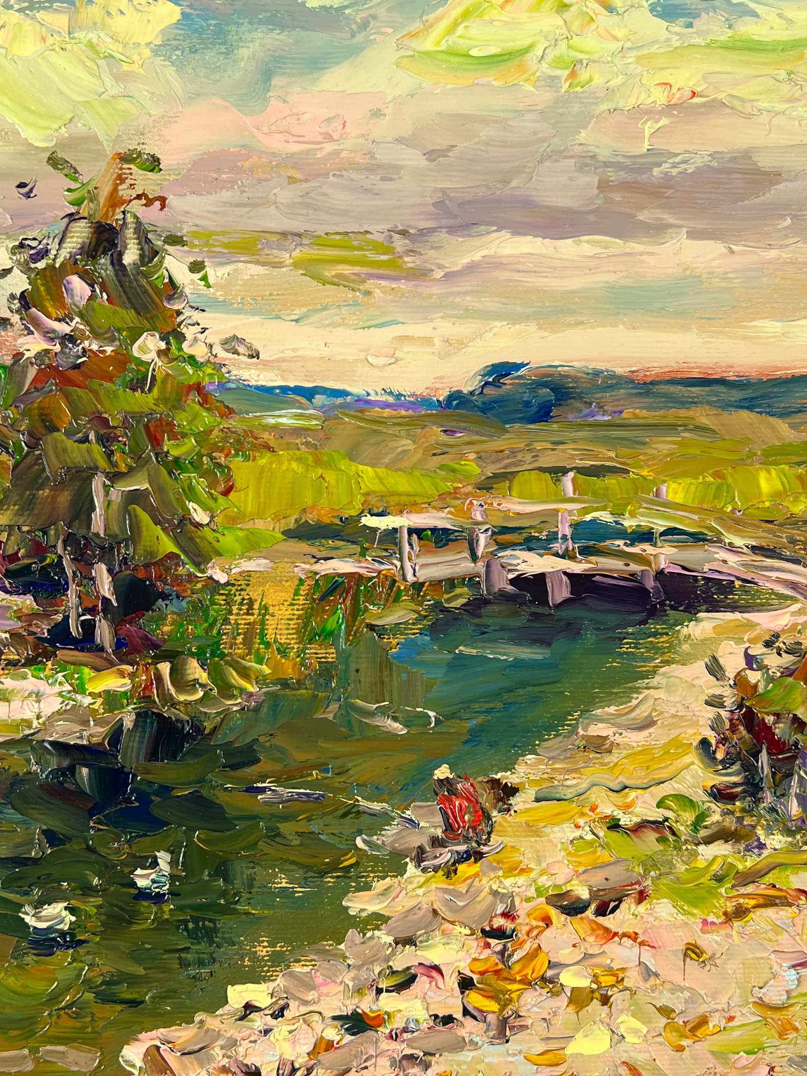 Oil painting Rural bridge Sergey Ivanovich Animov - 5