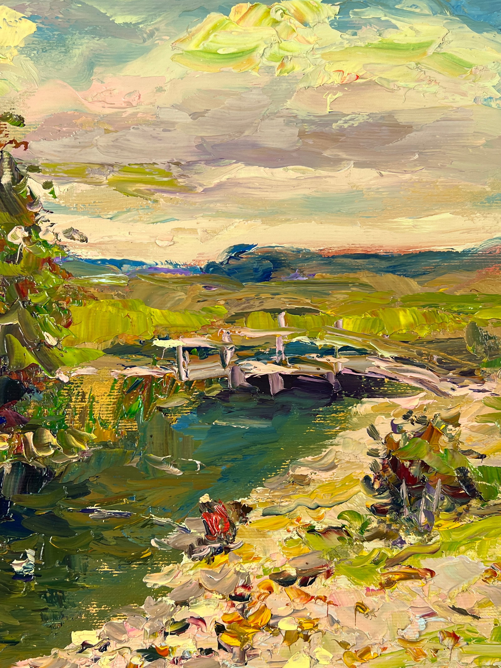 Oil painting Rural bridge Sergey Ivanovich Animov - 6