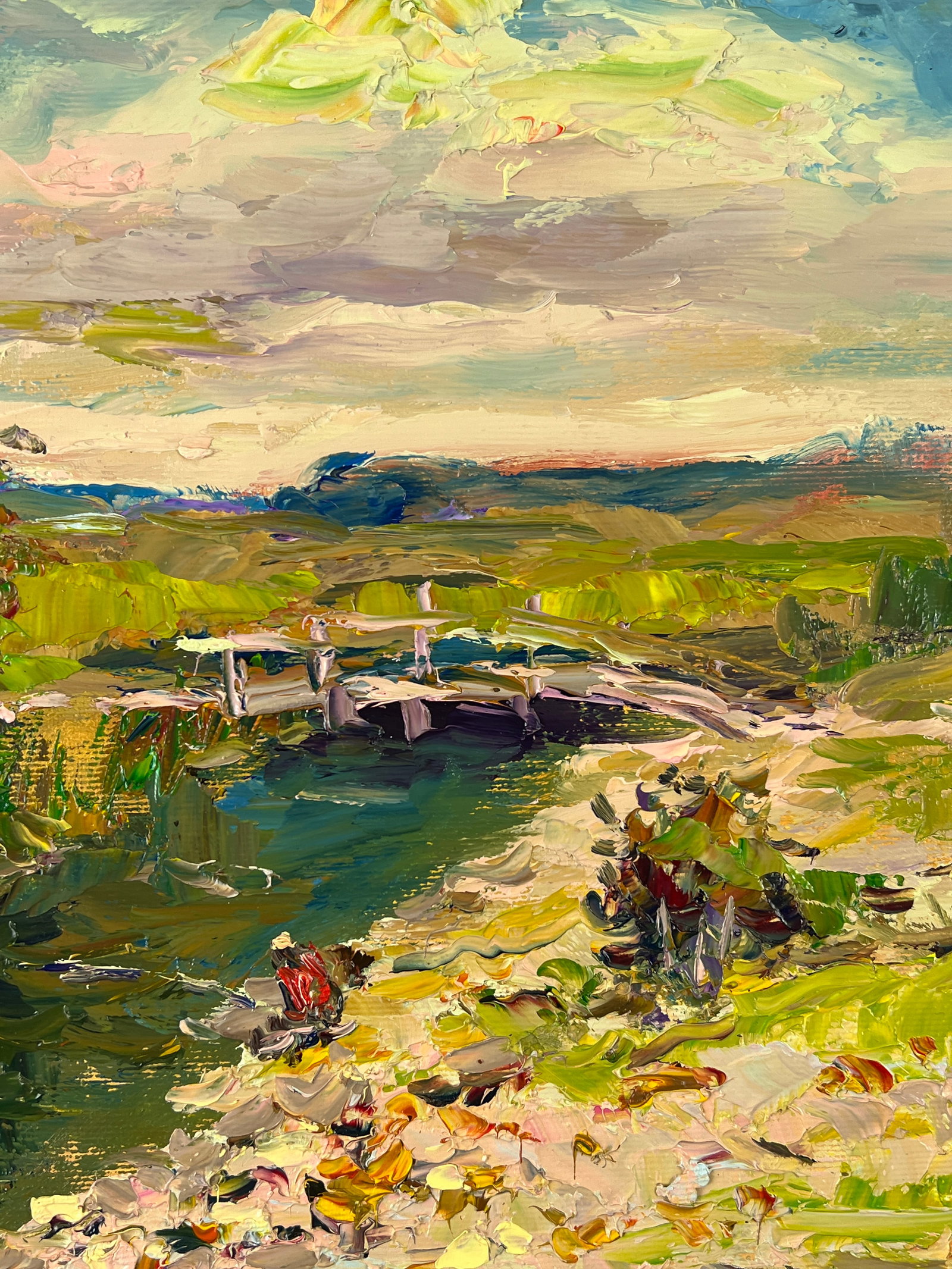 Oil painting Rural bridge Sergey Ivanovich Animov - 7