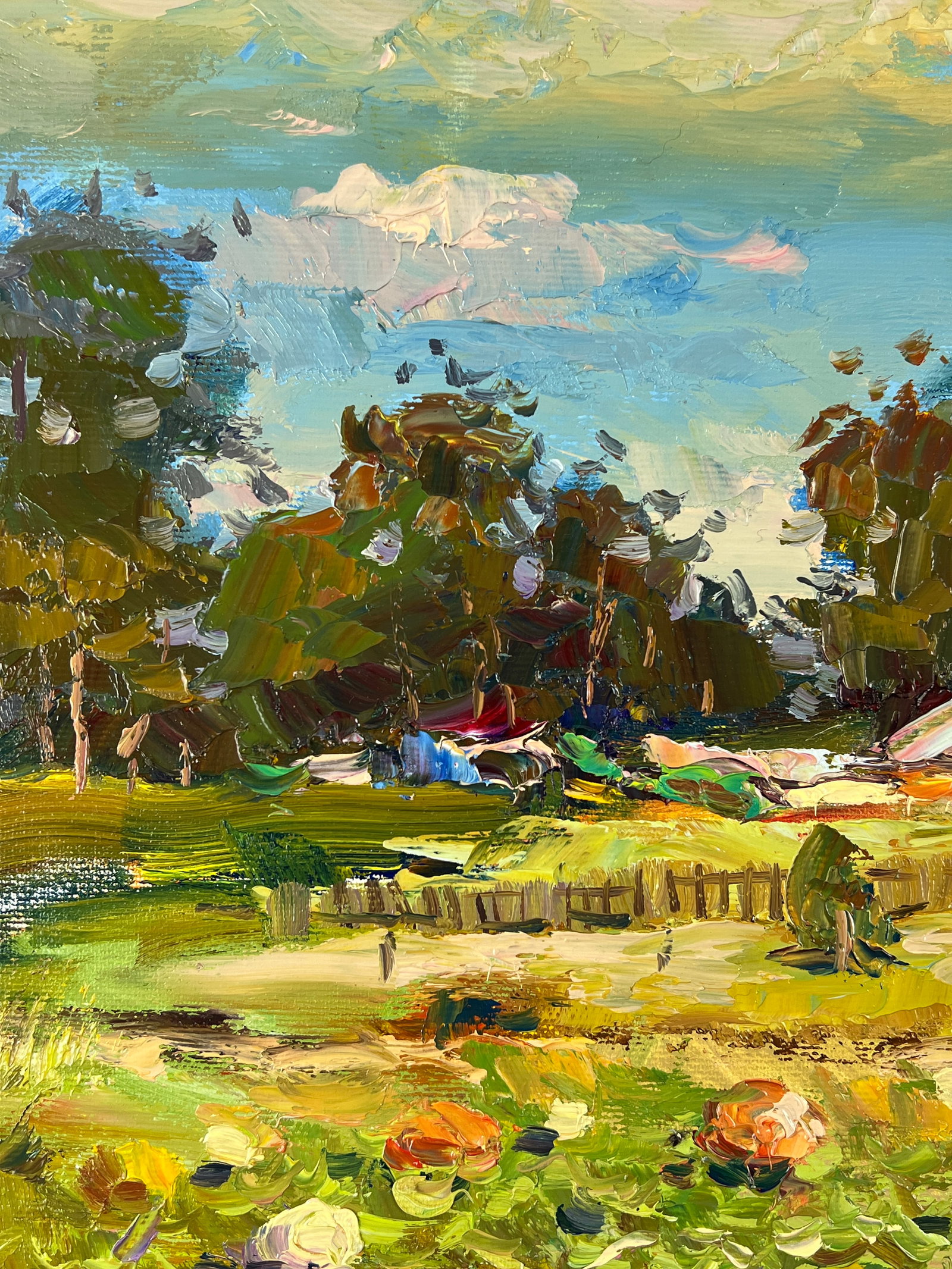 Oil painting Pumpkin field Sergey Ivanovich Animov - 3