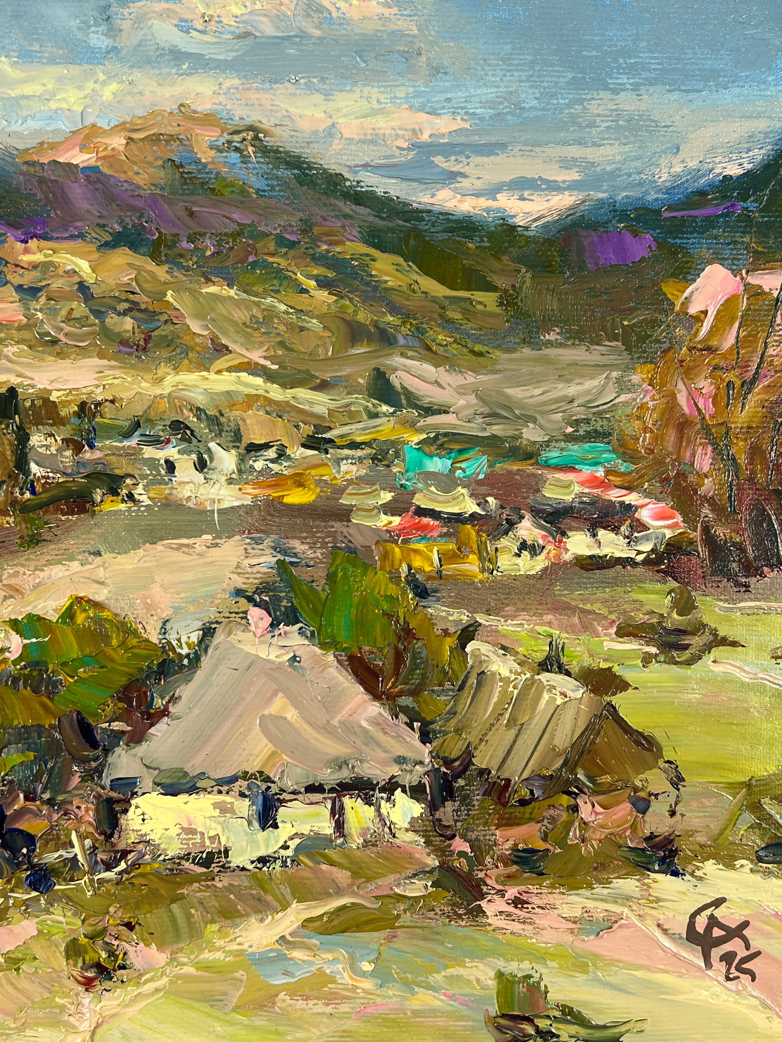 Oil painting Mountain village Sergey Ivanovich Animov - 10