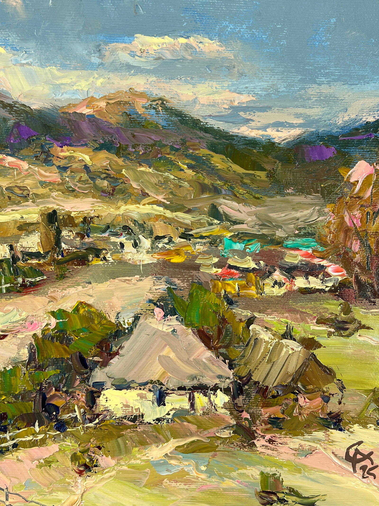 Oil painting Mountain village Sergey Ivanovich Animov - 8