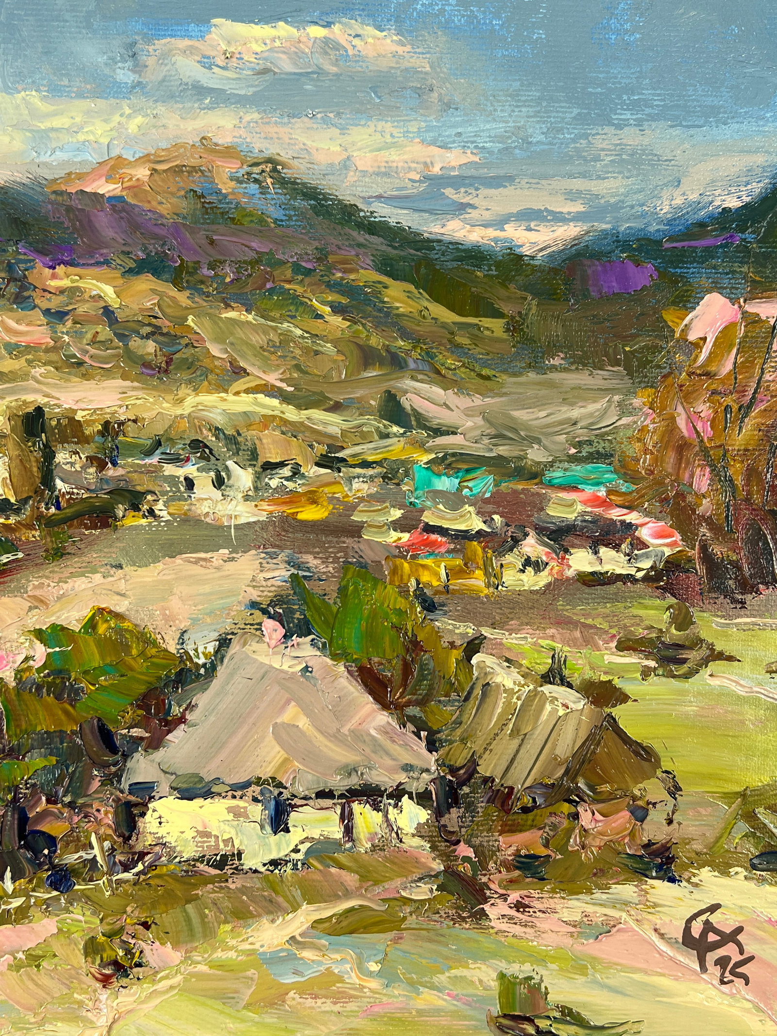 Oil painting Mountain village Sergey Ivanovich Animov - 9