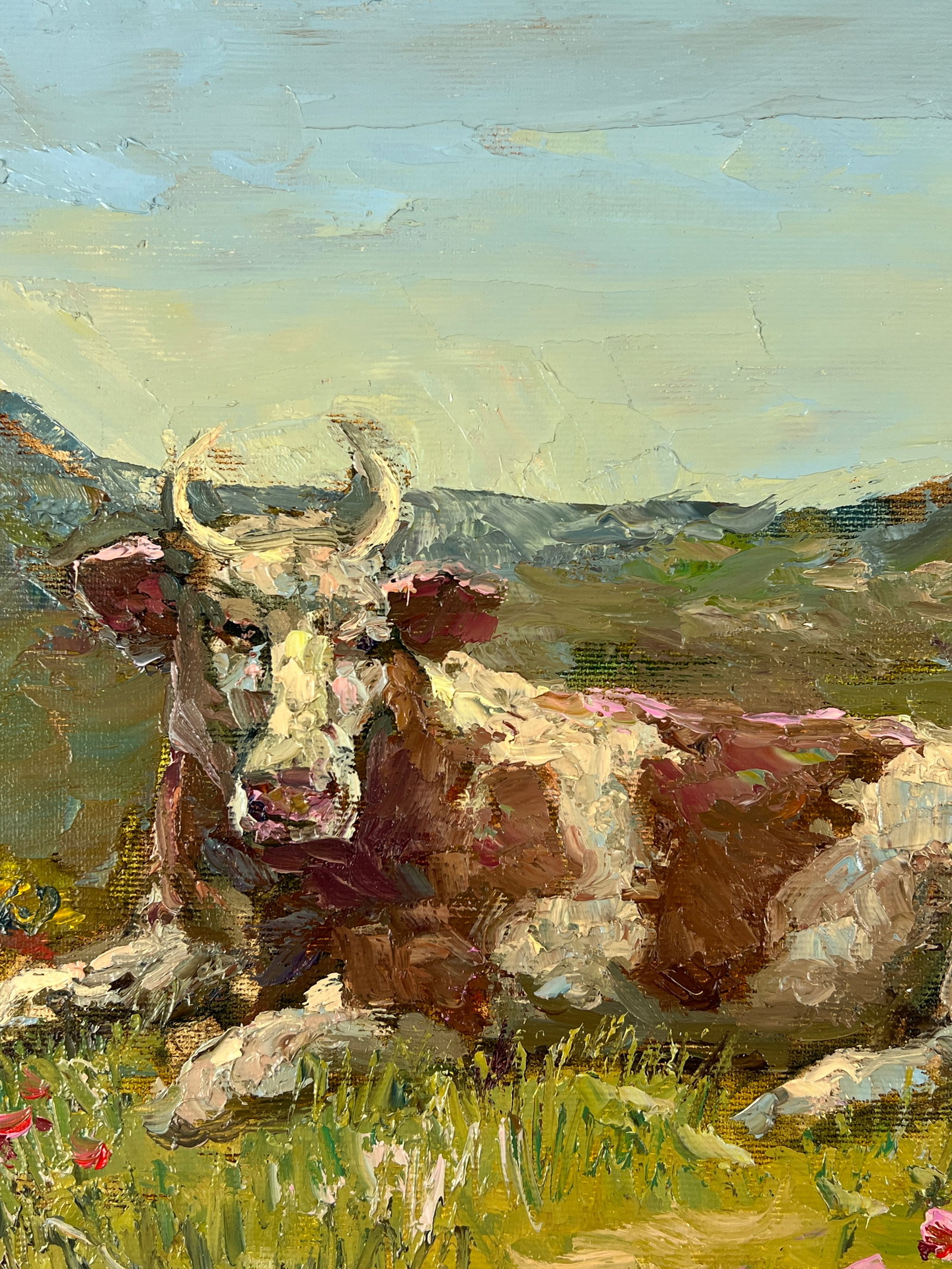 Oil painting Cow Sergey Ivanovich Animov - 3