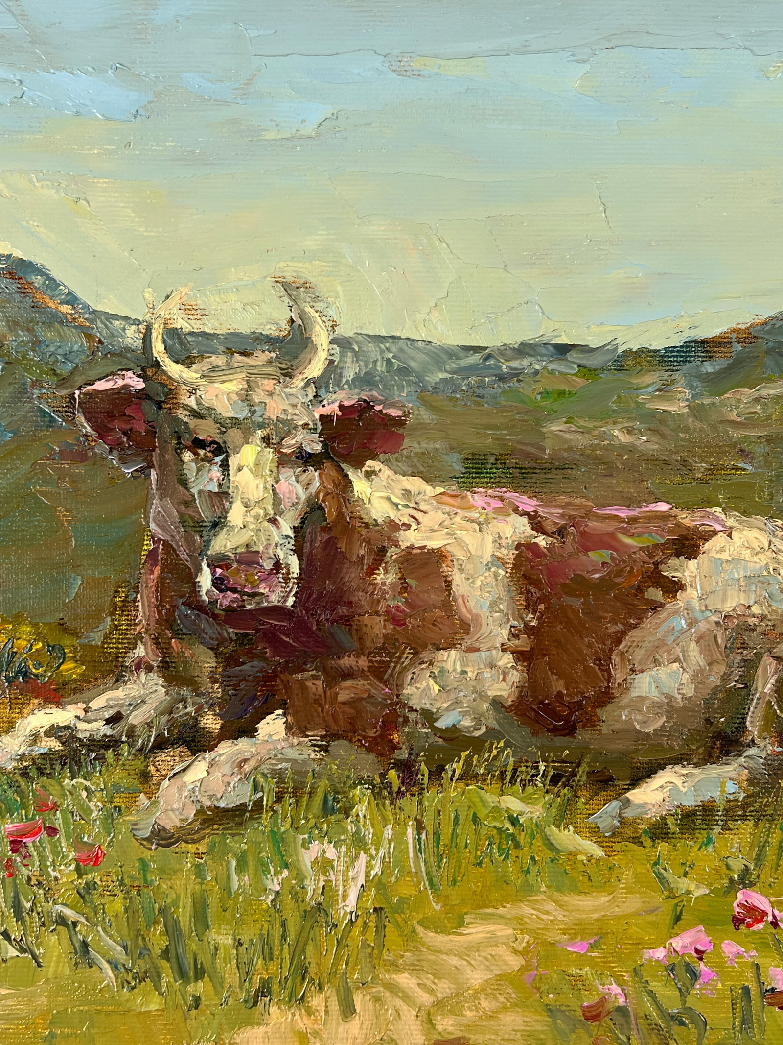 Oil painting Cow Sergey Ivanovich Animov - 4
