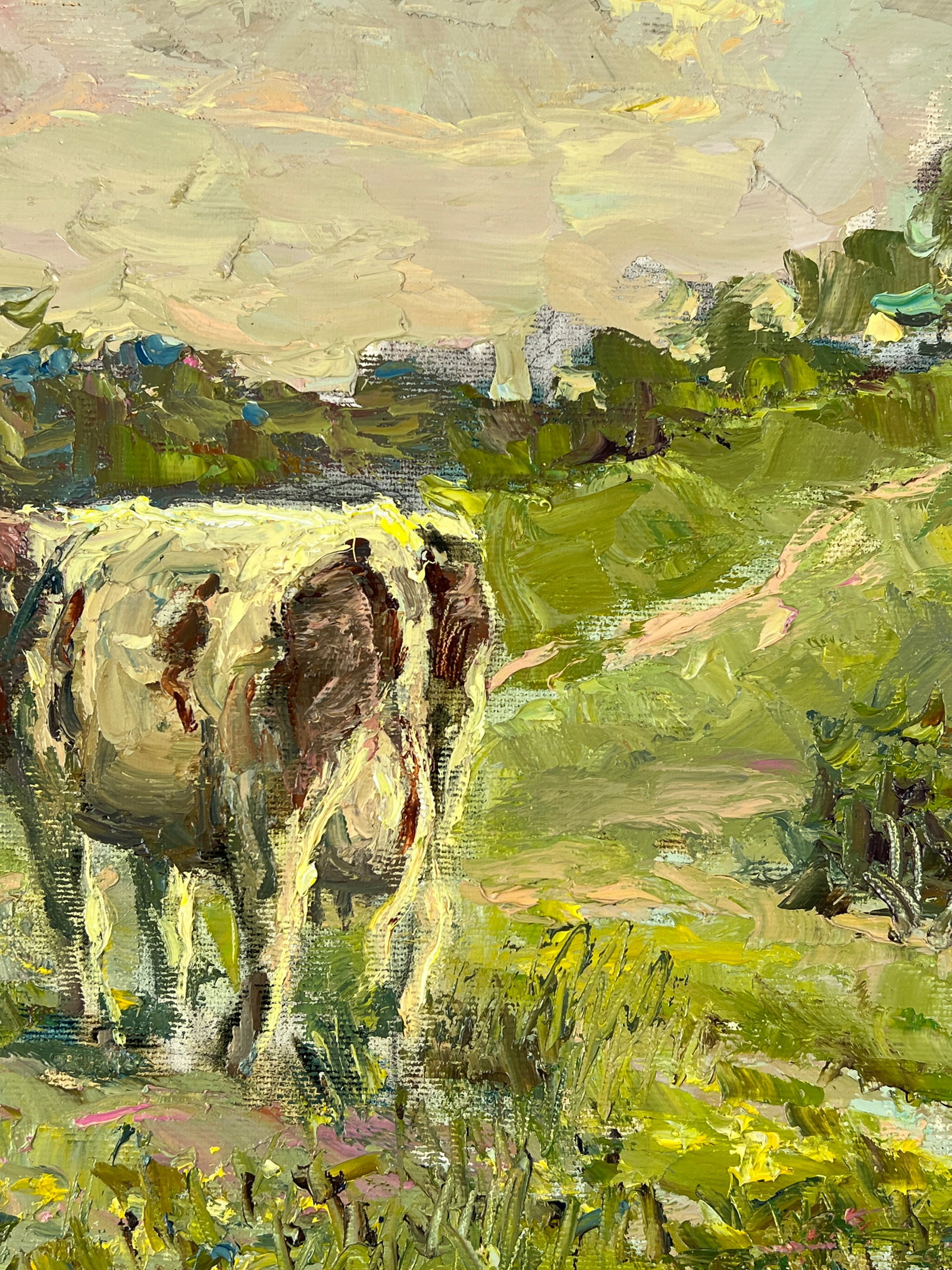 Oil painting Cow on the field Sergey Ivanovich Animov - 7