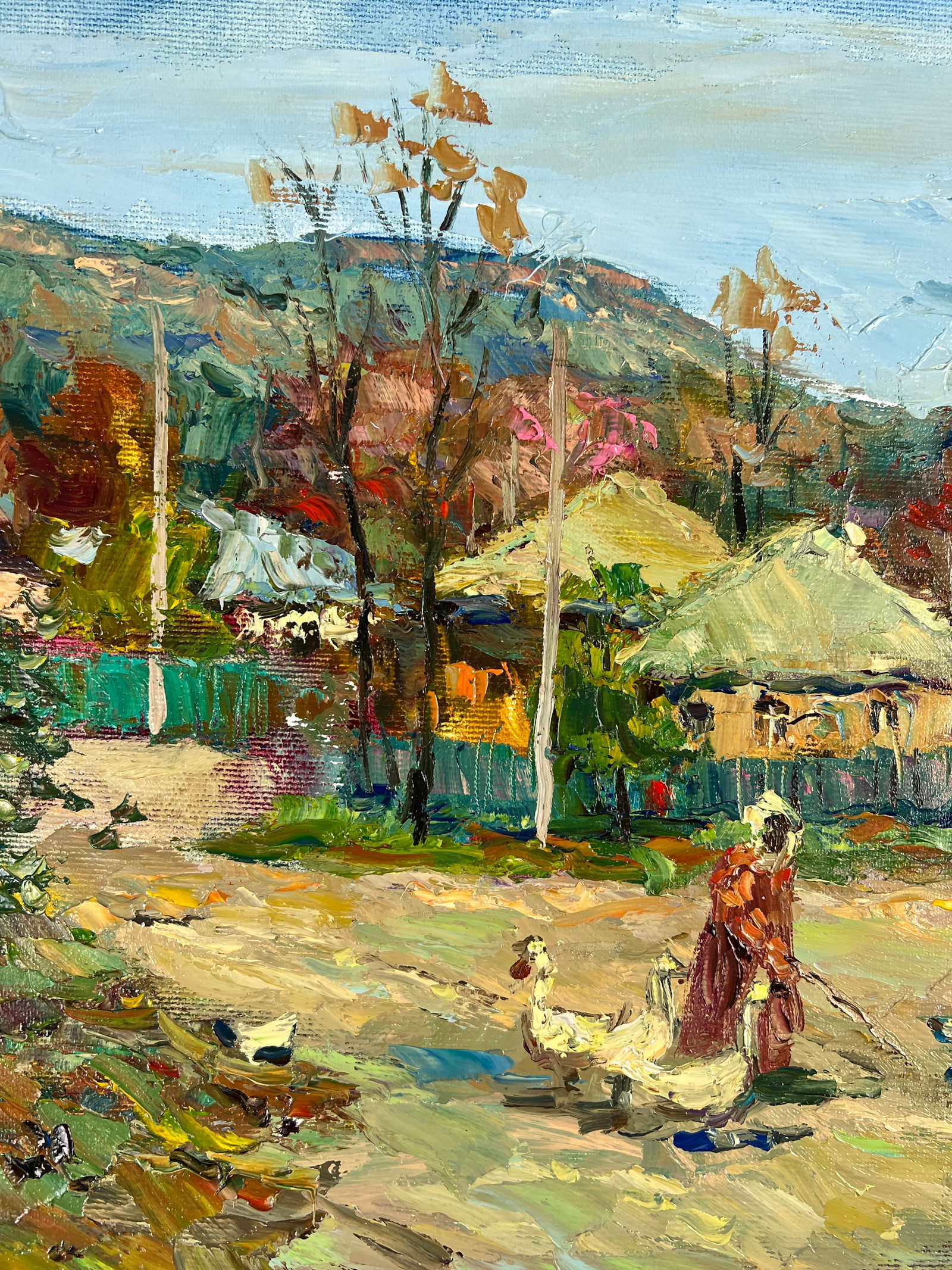 Oil painting Village Sergey Ivanovich Animov - 4