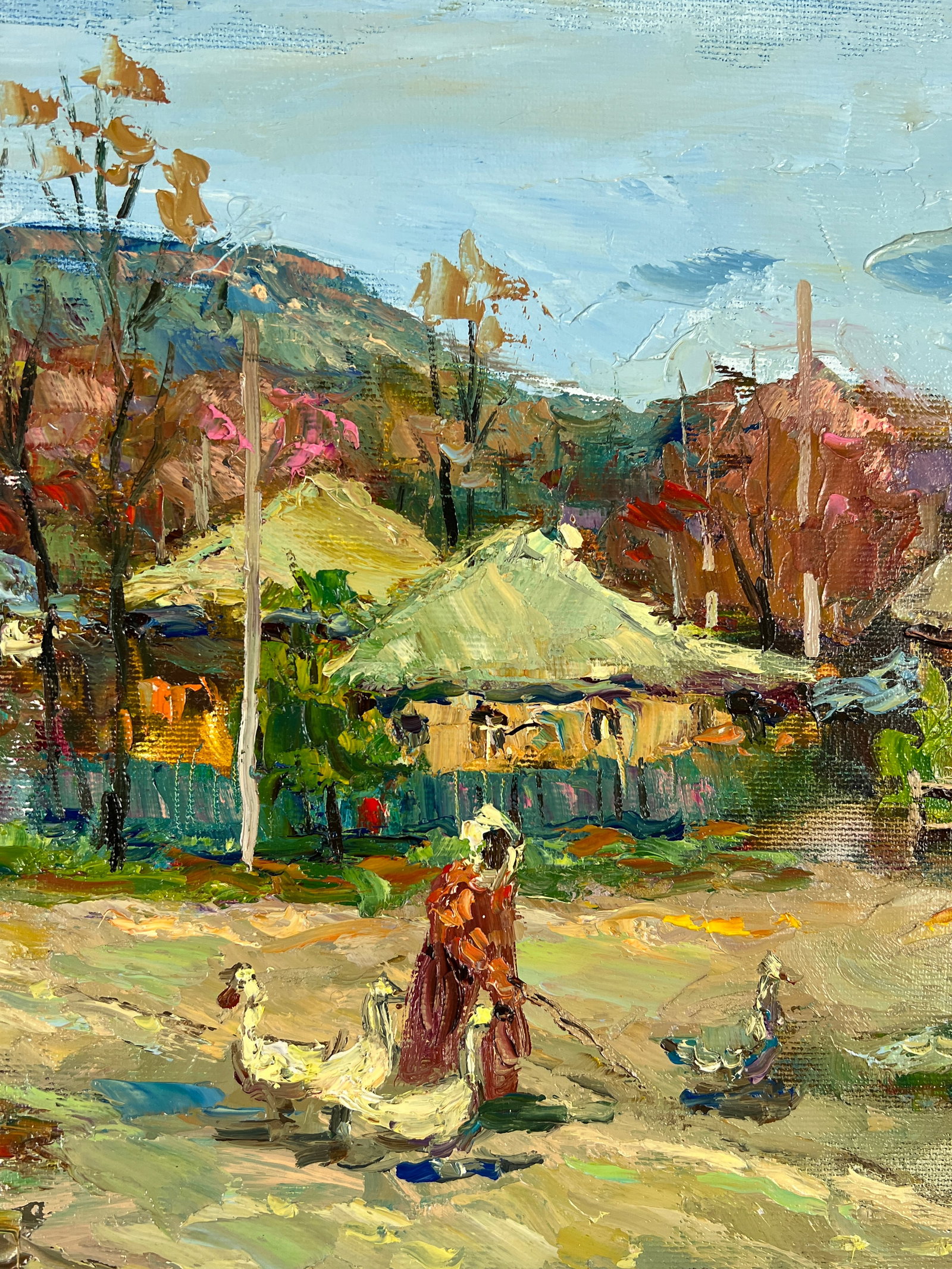 Oil painting Village Sergey Ivanovich Animov - 5