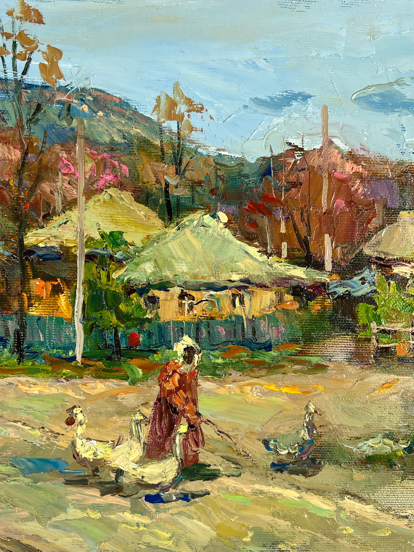 Oil painting Village Sergey Ivanovich Animov - 6