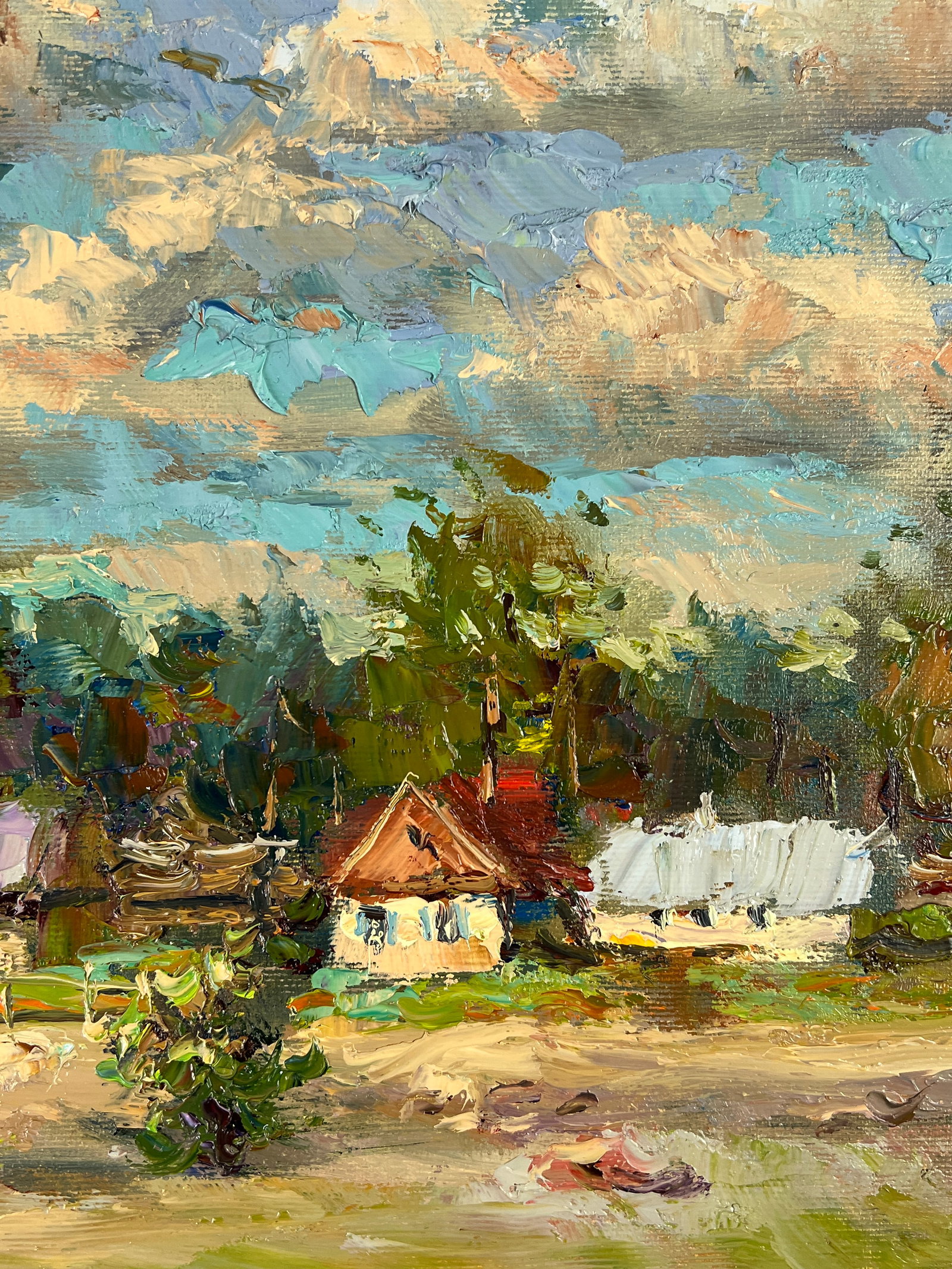 Oil painting Village Sergey Ivanovich Animov - 7